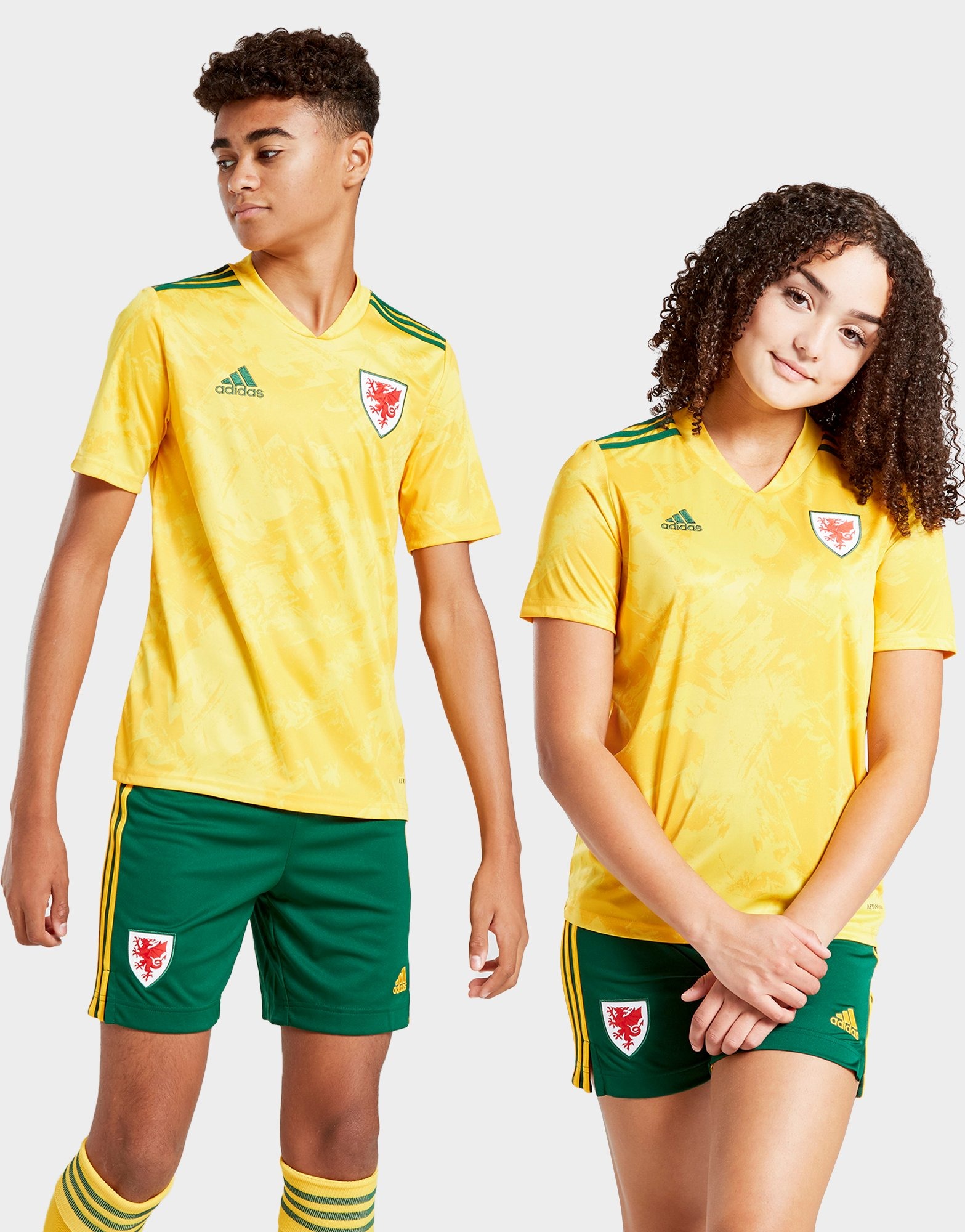 Yellow adidas Wales 2020 Away Shirt Junior | JD Sports