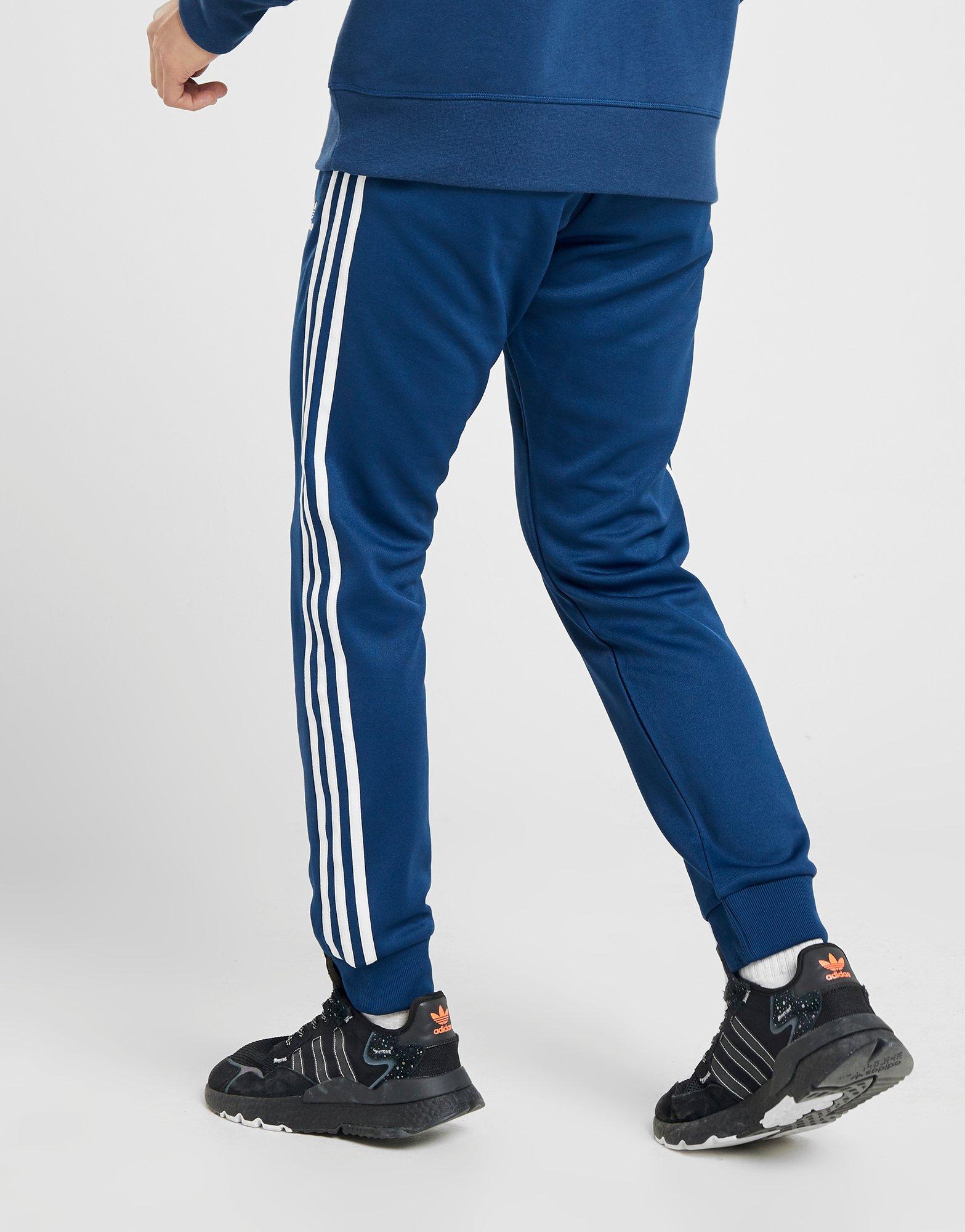 adidas track pants mens blue