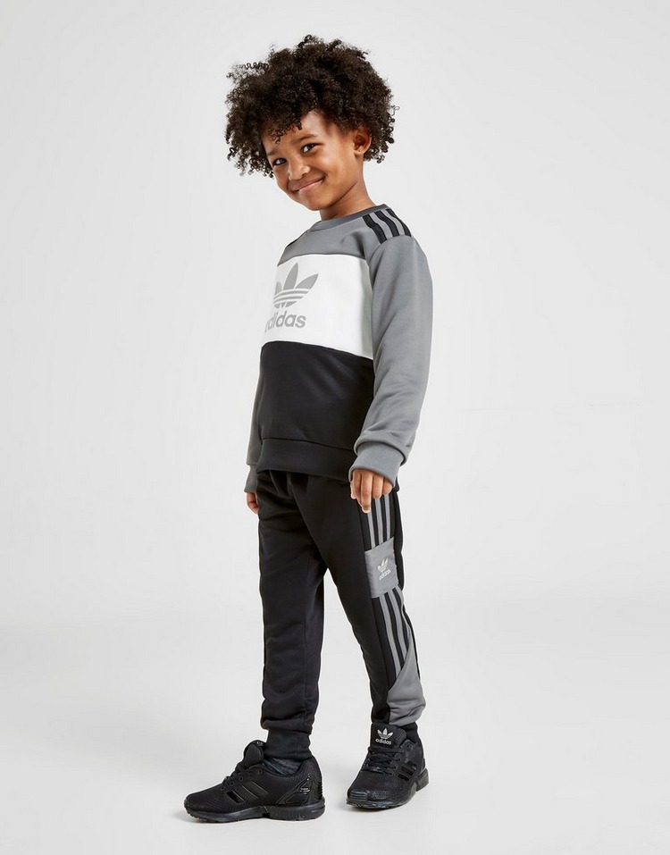 Koop Zwart adidas Originals ID96 Crew Tracksuit Children | JD Sports