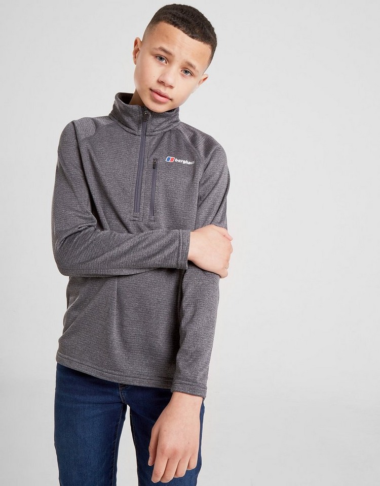 Buy Grey Berghaus 1/4 Zip Grid Fleece Top Junior | JD Sports | JD ...