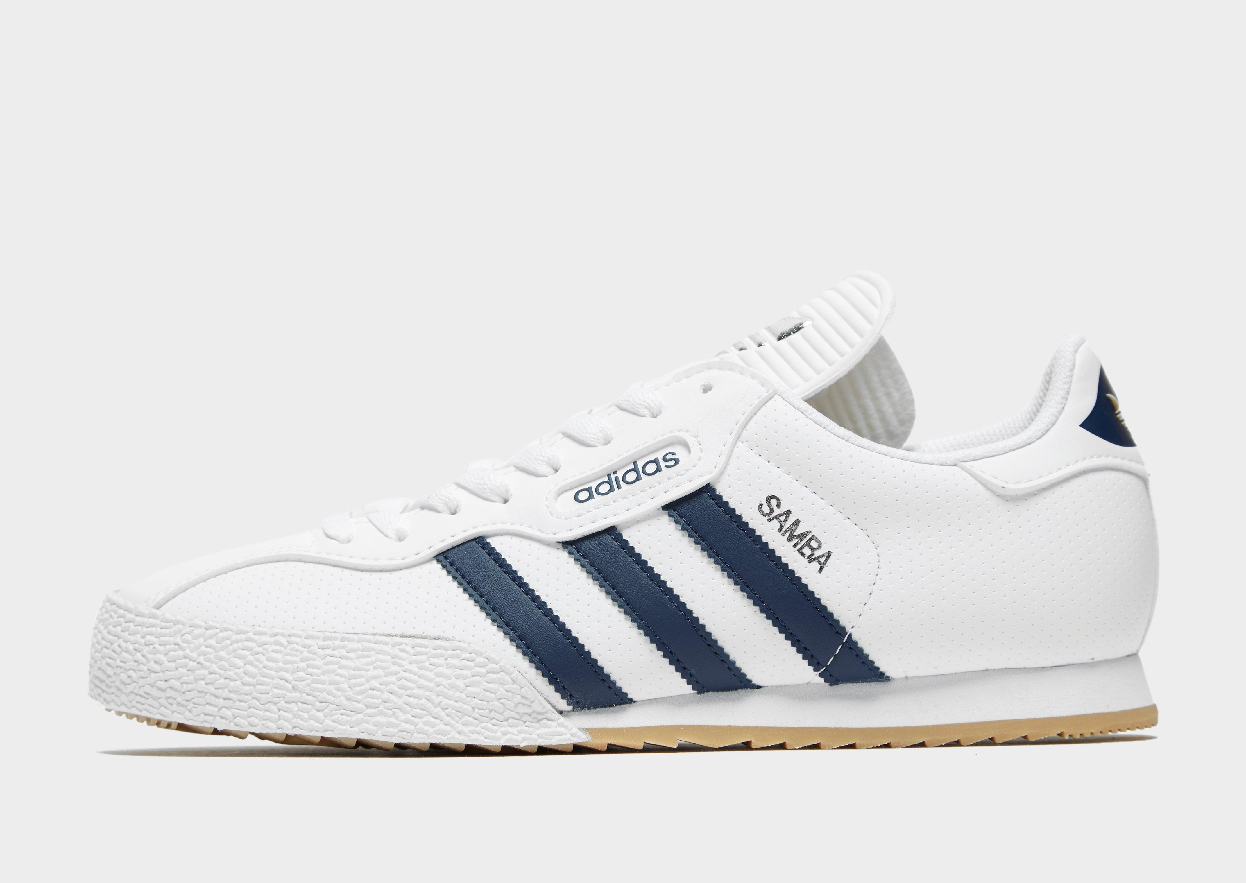 adidas samba white blue