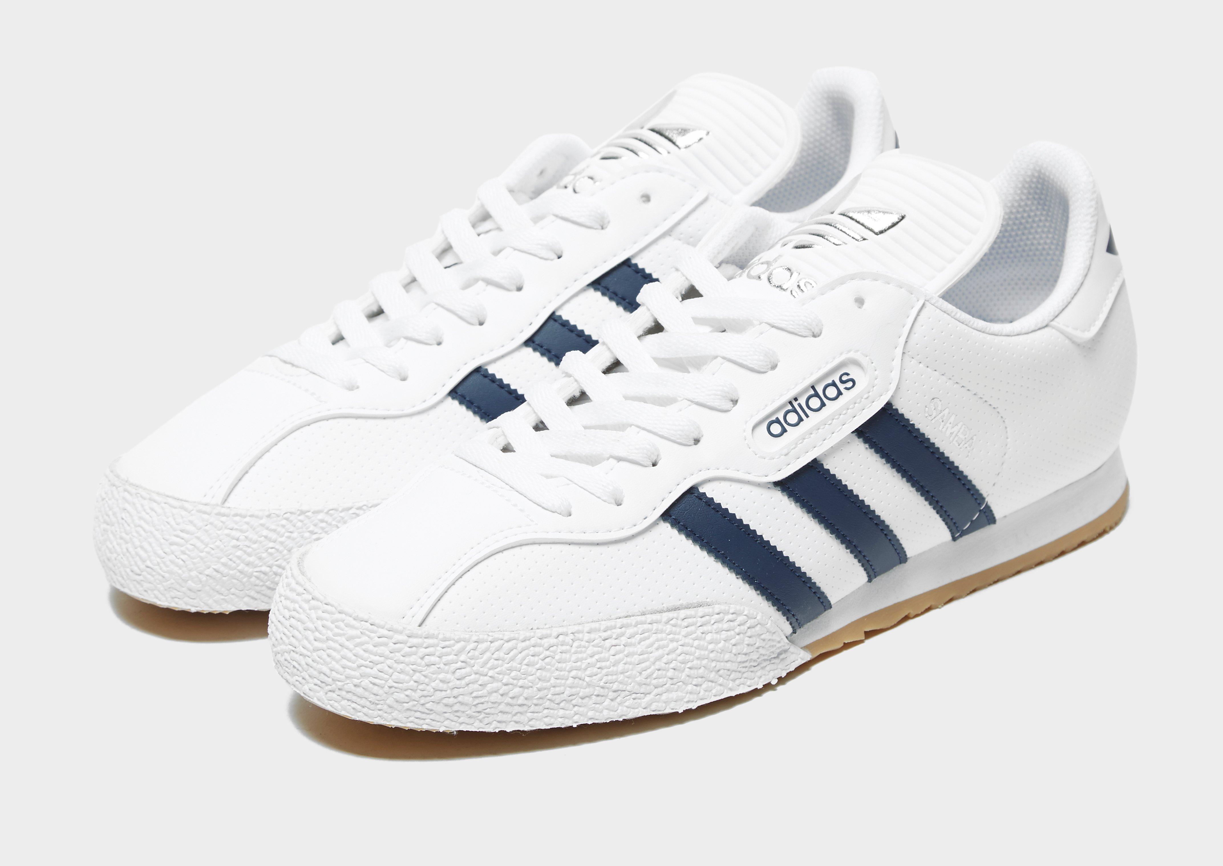 adidas samba white and navy