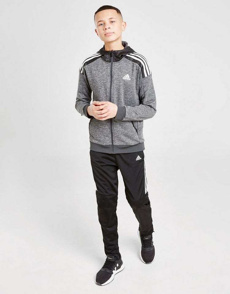 Buy Grey adidas Match Full Zip Hoodie Junior | JD Sports | JD Sports ...