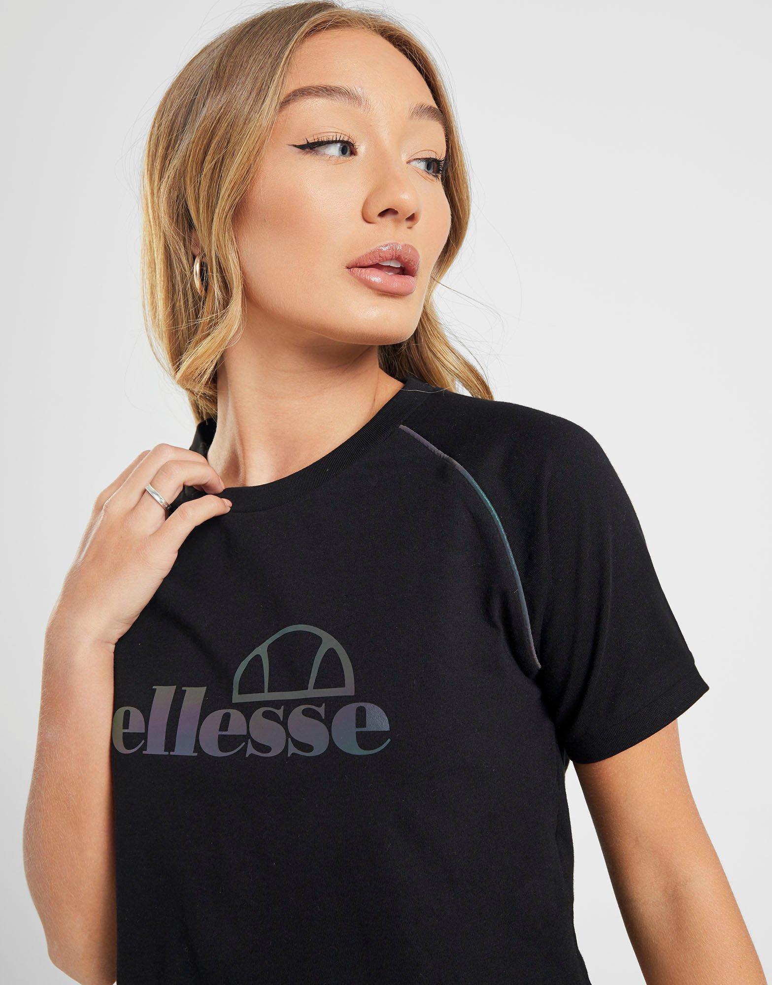 ellesse piping crop polo shirt