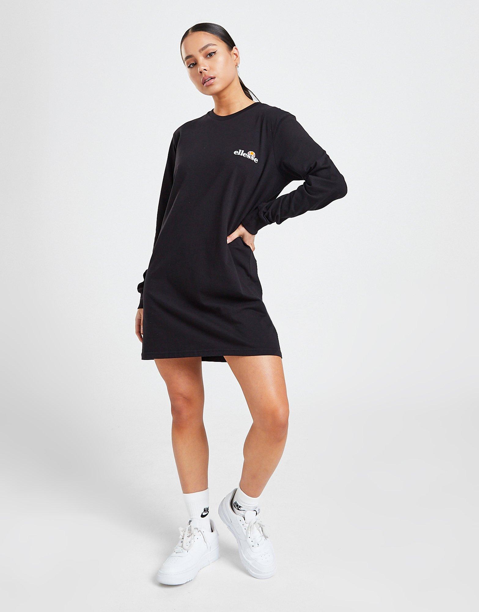 black long sleeve t shirt dress