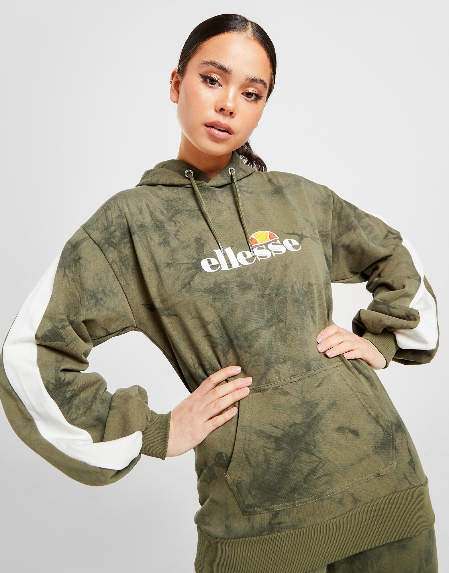 Buy Green Ellesse All Over Print Hoodie | JD Sports | JD Sports Ireland