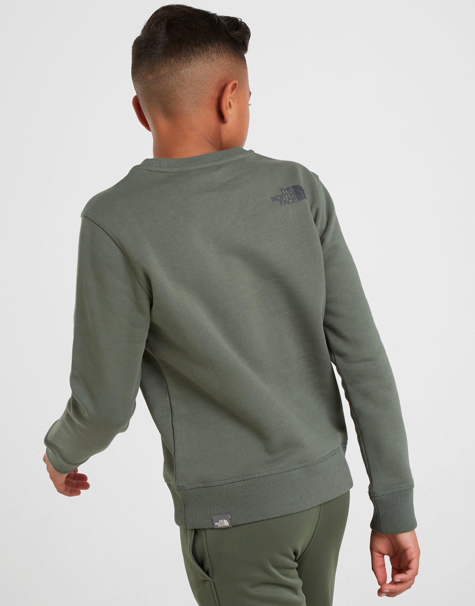 the north face box crew sweatshirt junior