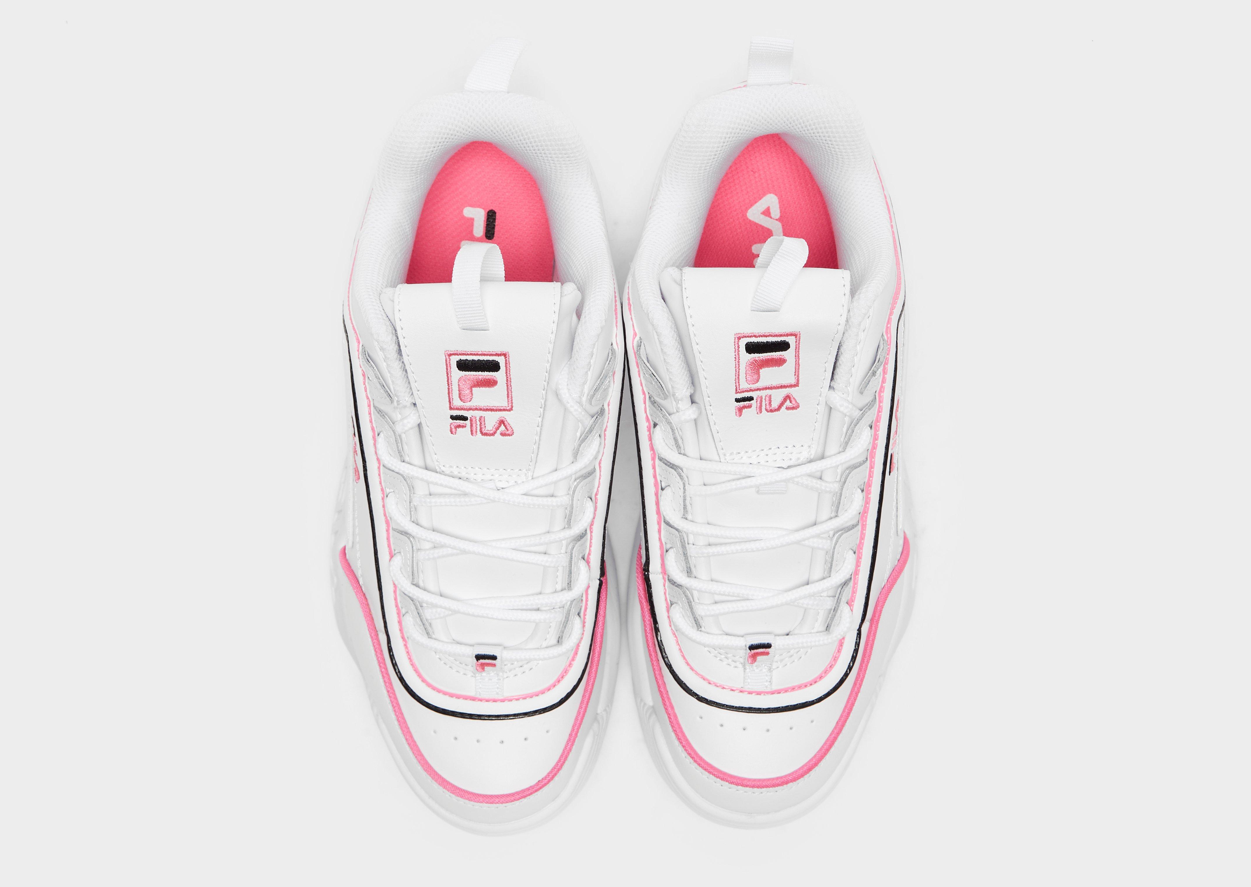 fila disruptor pink and white junior