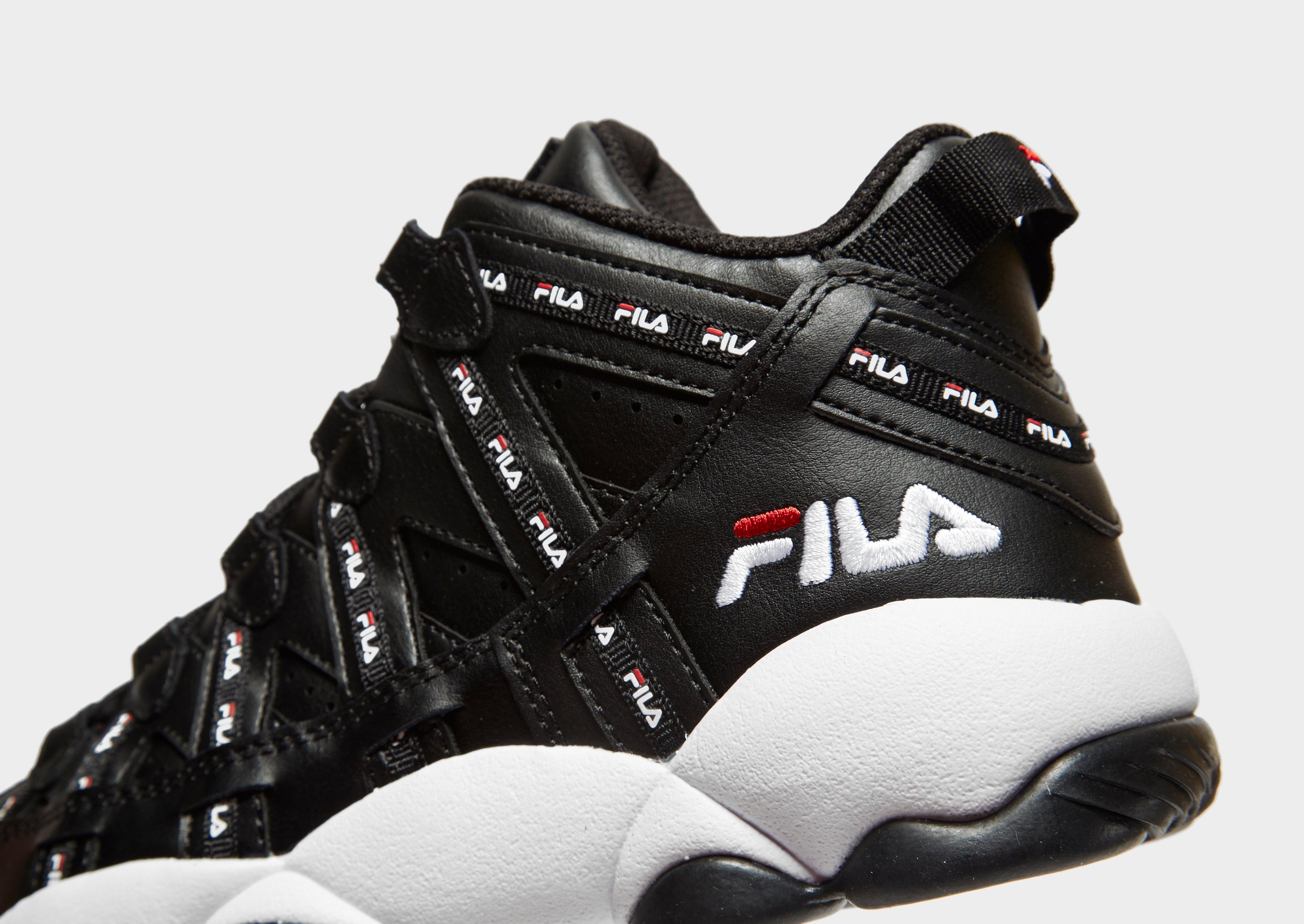 fila spaghetti black and white