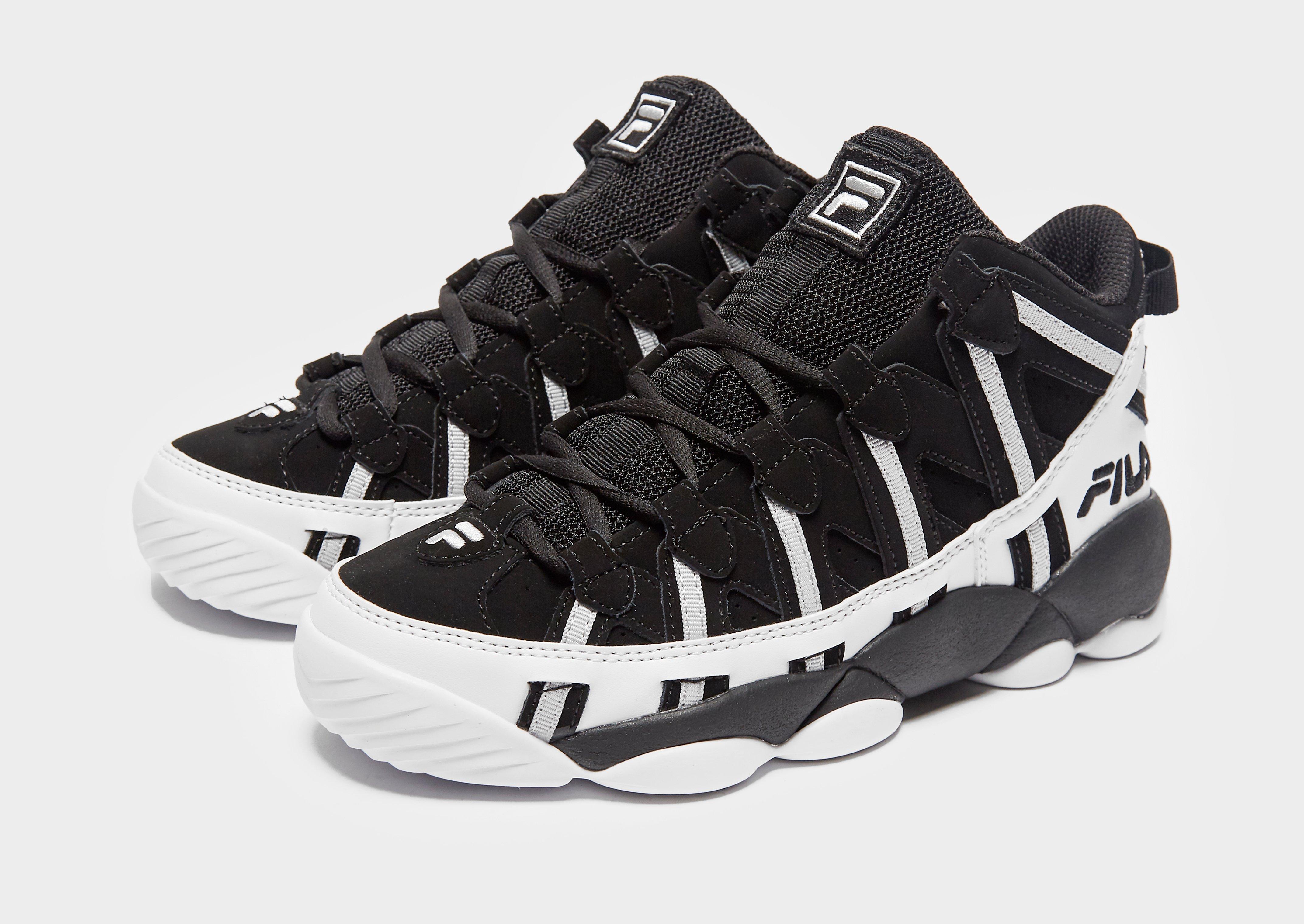 fila spaghetti black and white