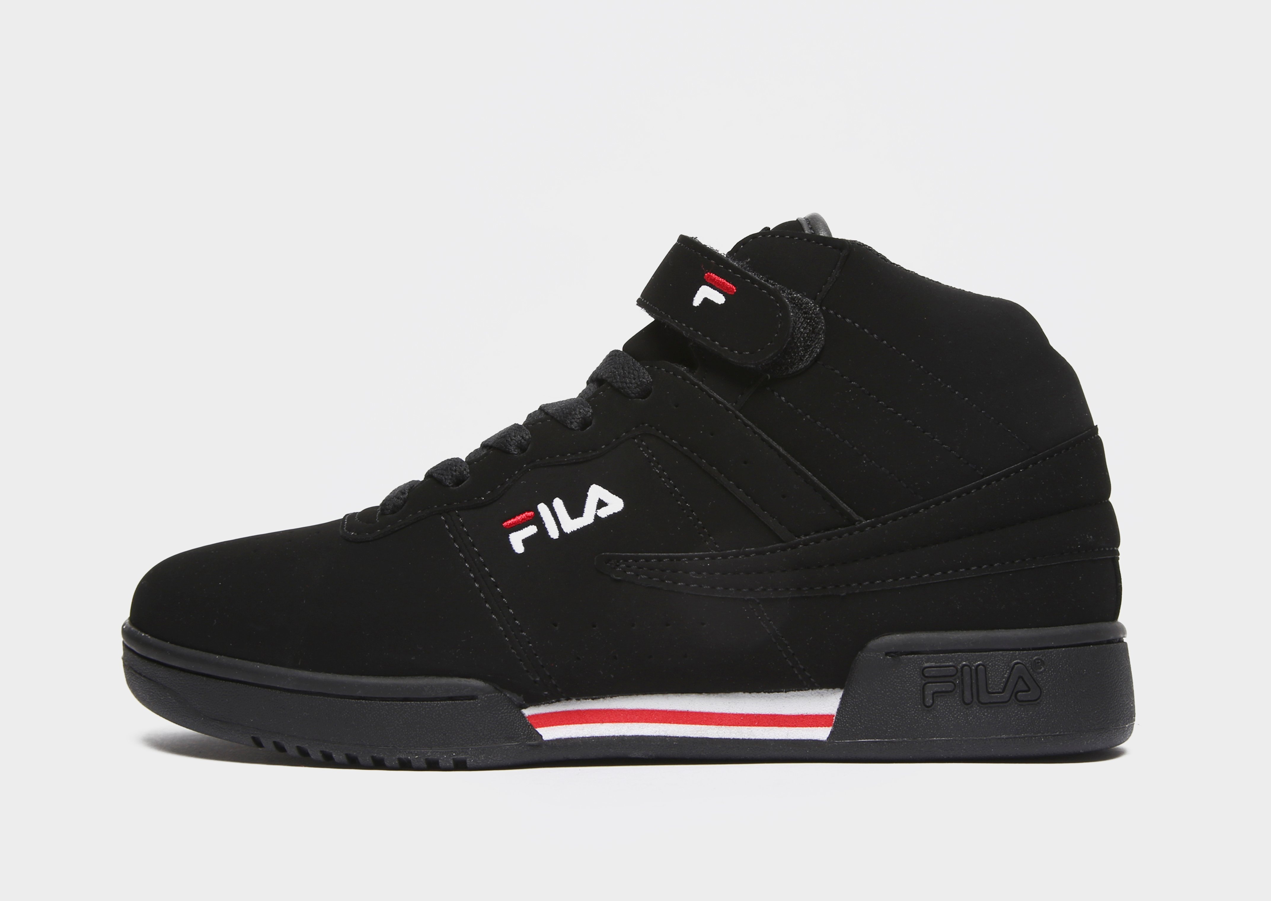 fila all black trainers