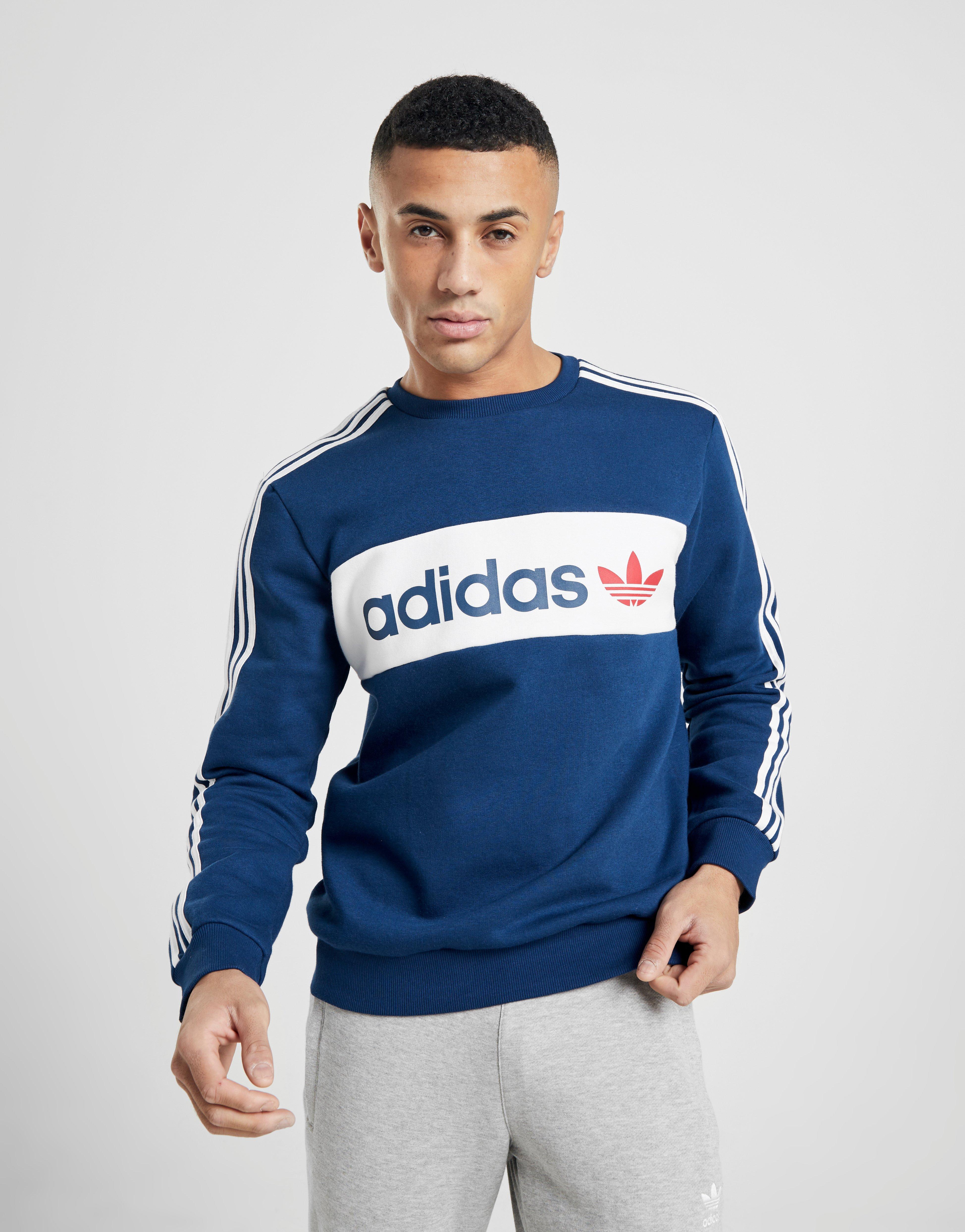 adidas originals crew neck logo sweatshirt