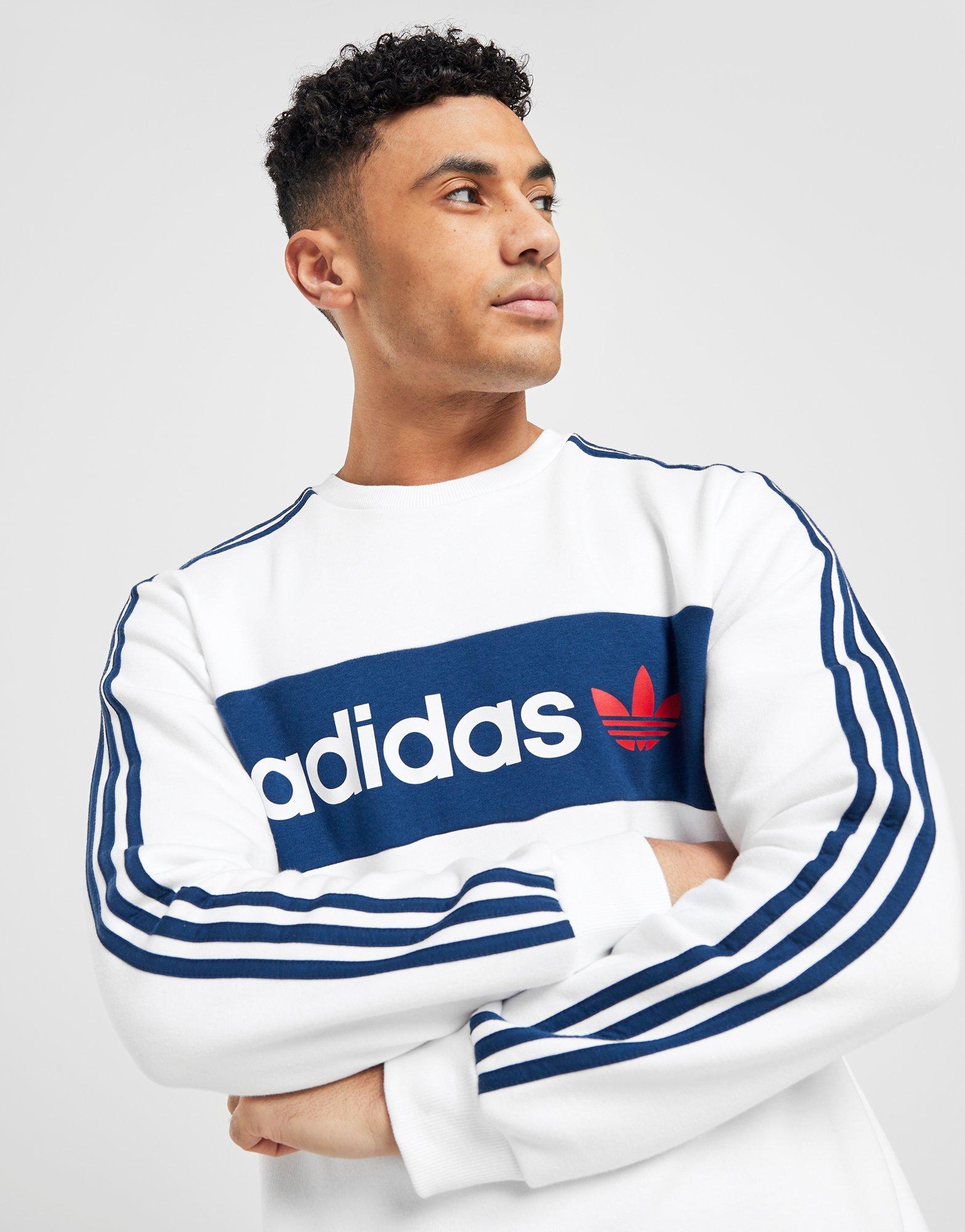 adidas originals crew neck logo sweatshirt
