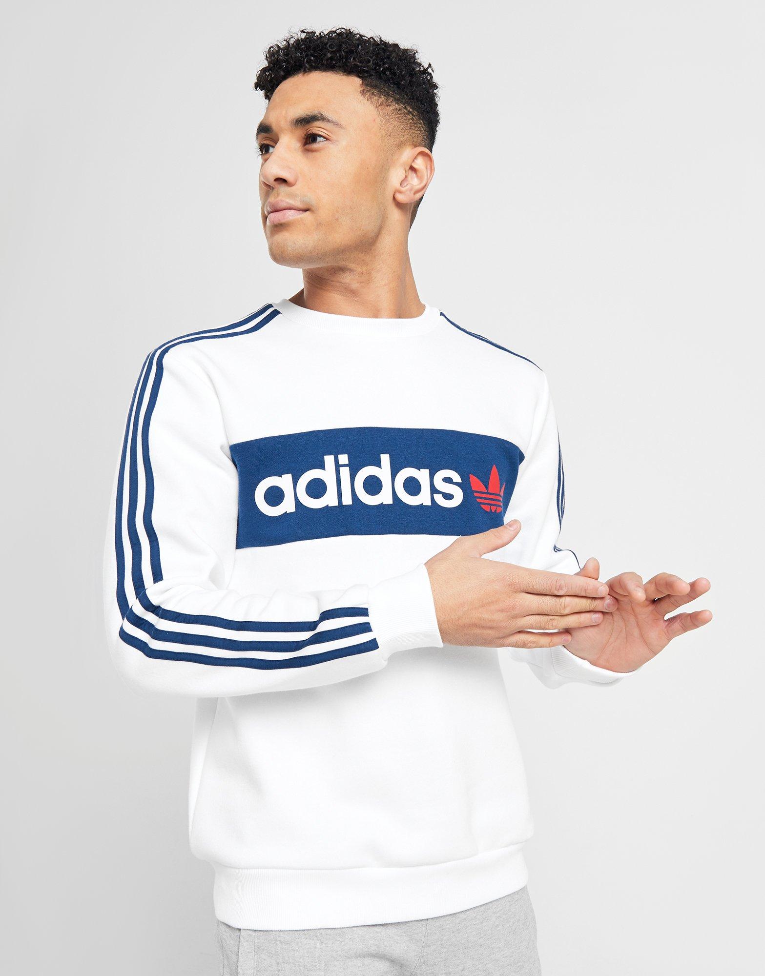 adidas originals crew neck logo sweatshirt