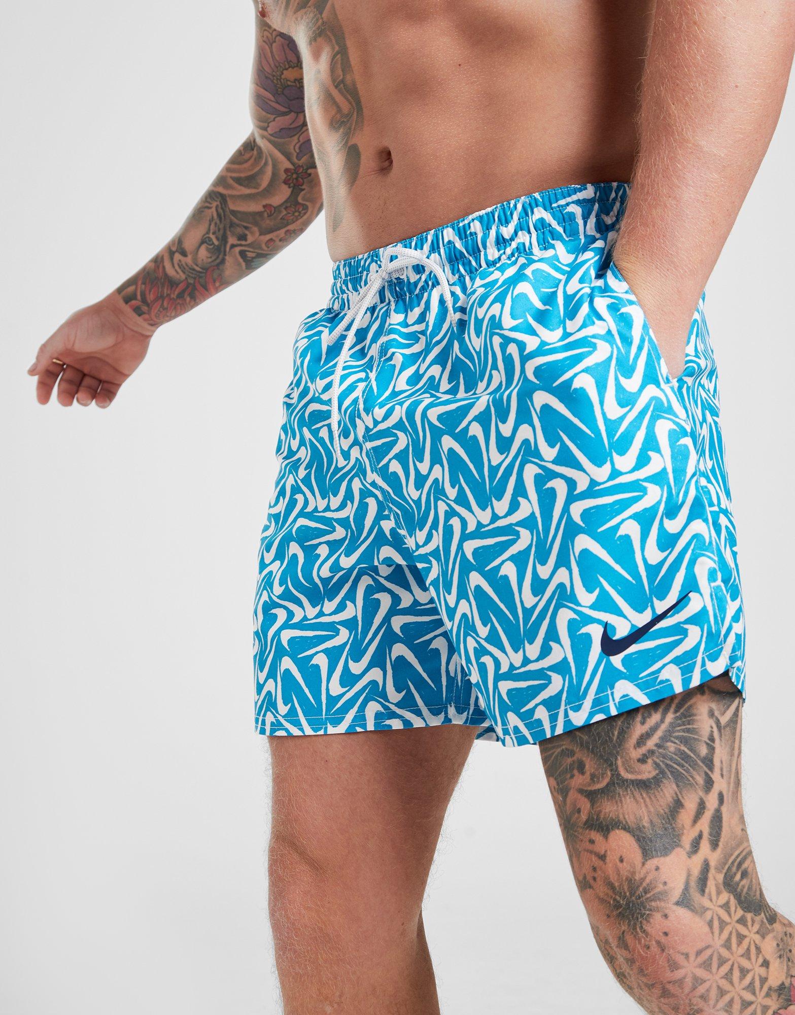 nike swimming swoosh print lap short