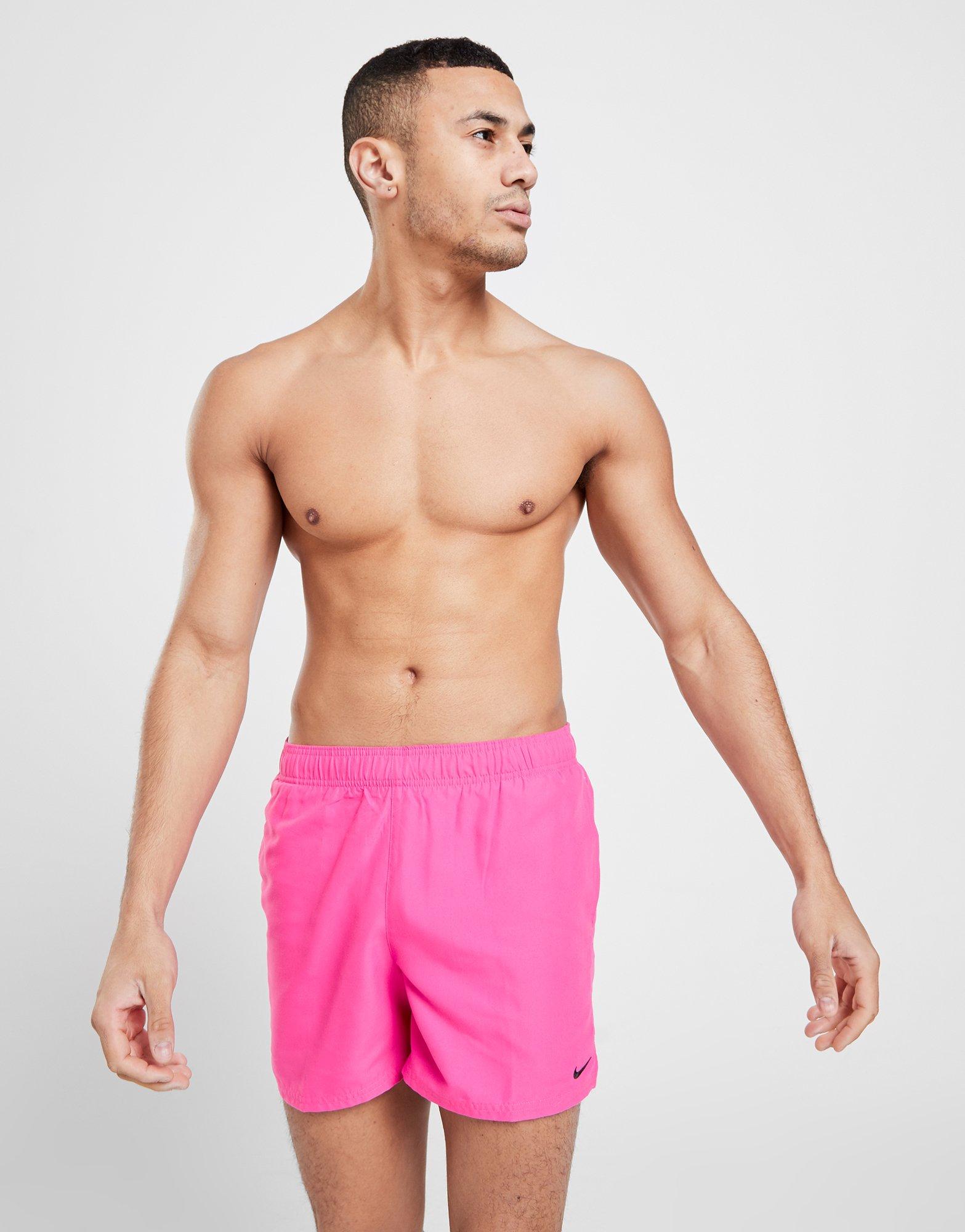 pink nike swim shorts