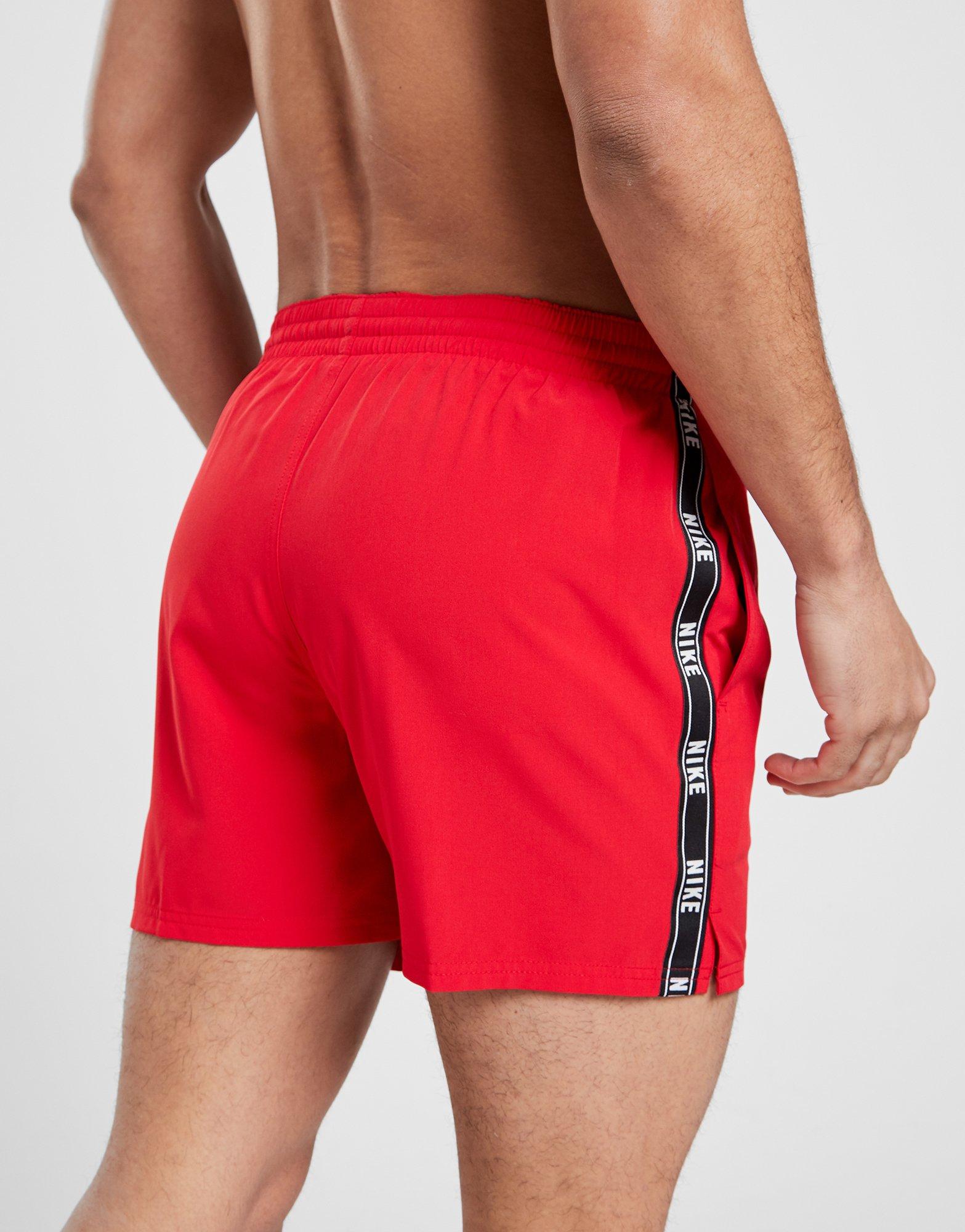 nike red swim shorts