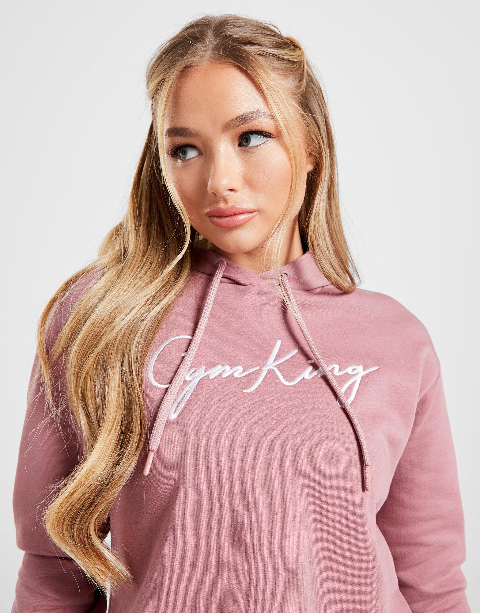 gym king pink hoodie