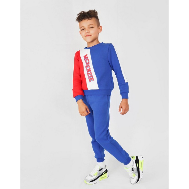 Buy Blue McKenzie Mini Diagonal Crew Tracksuit Children JD Sports