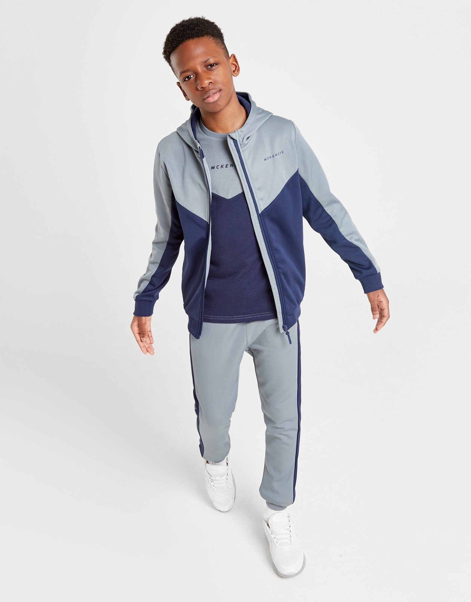 Buy Grey McKenzie Bixente Zip Through Tracksuit Junior | JD Sports | JD ...