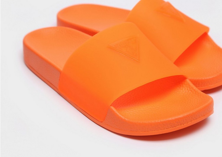 Buy Orange Guess Neon Slides Women's JD Sports JD Sports Ireland