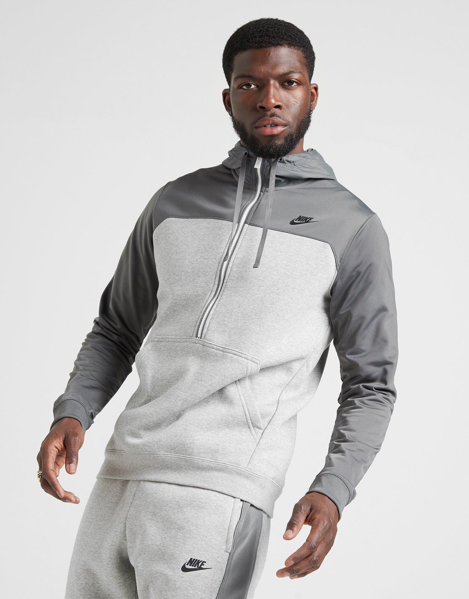 grey nike zip hoodie