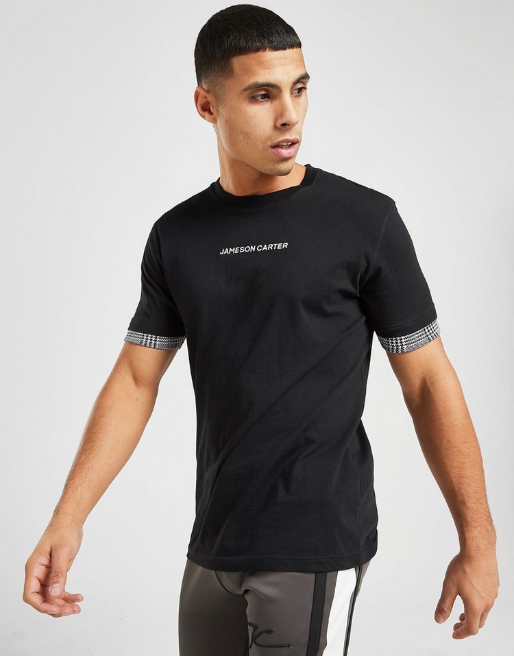 Buy Black JAMESON CARTER Alders Check T-Shirt | JD Sports | JD Sports ...