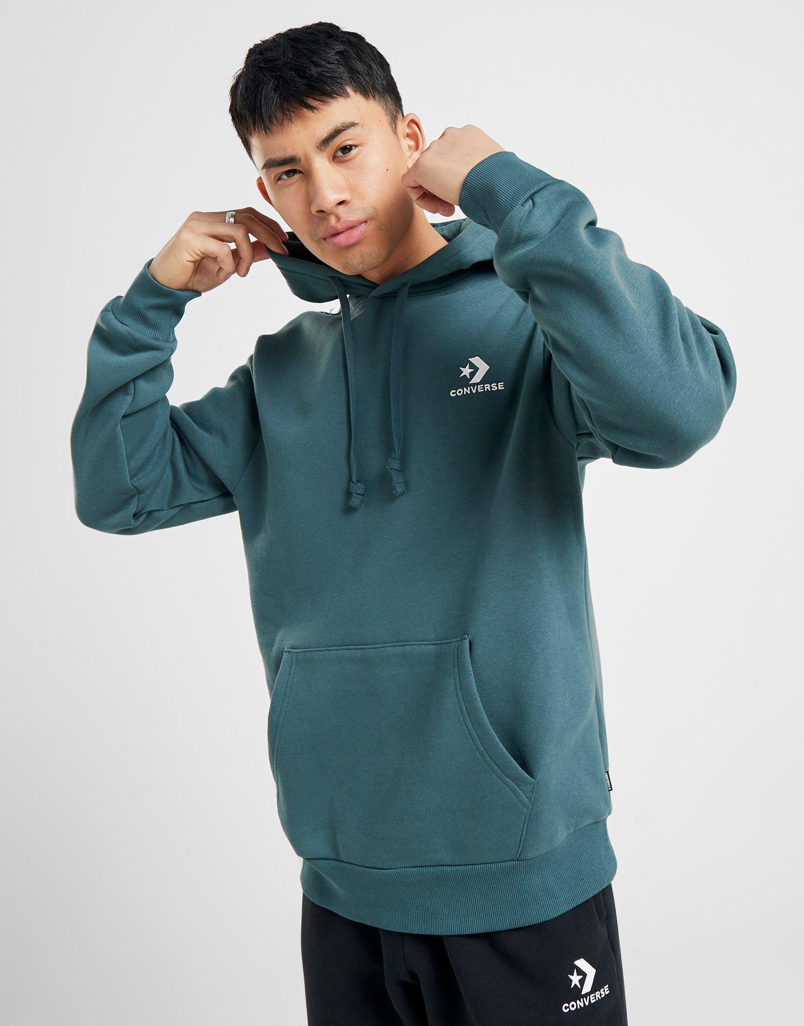 felpa converse verde con cappuccio