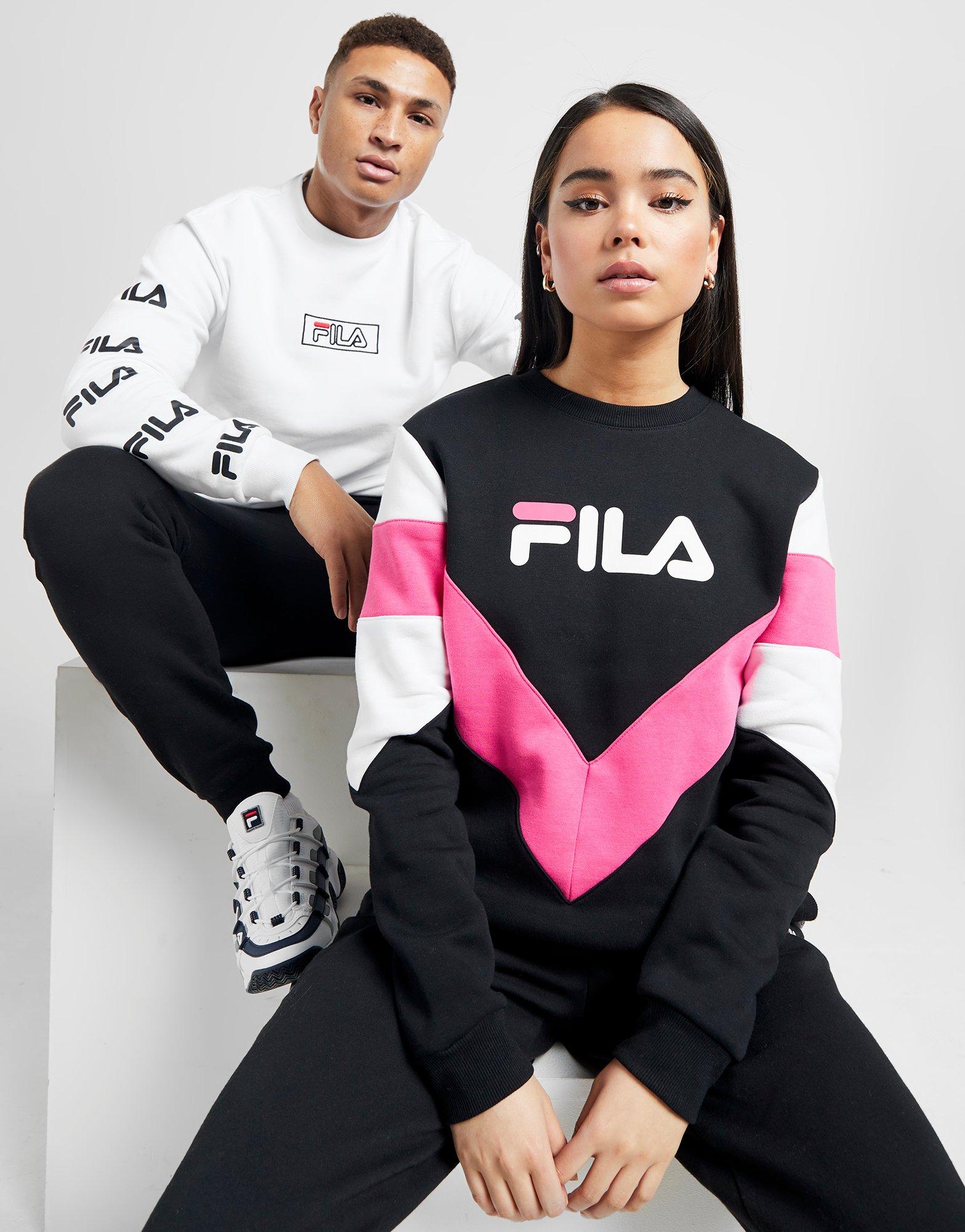 fila panel logo crew sweatshirt