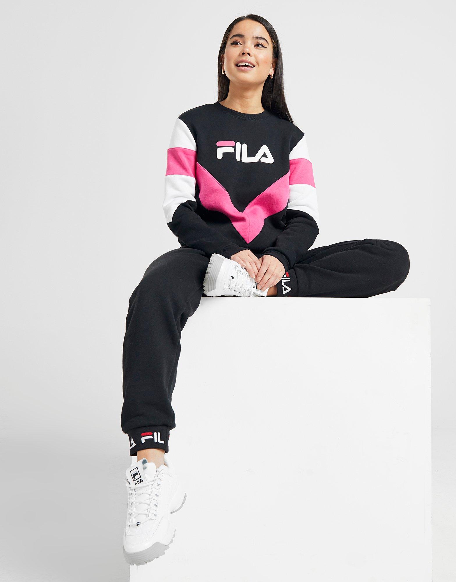 fila chevron panel crew sweatshirt Convenient shopping OFF 68