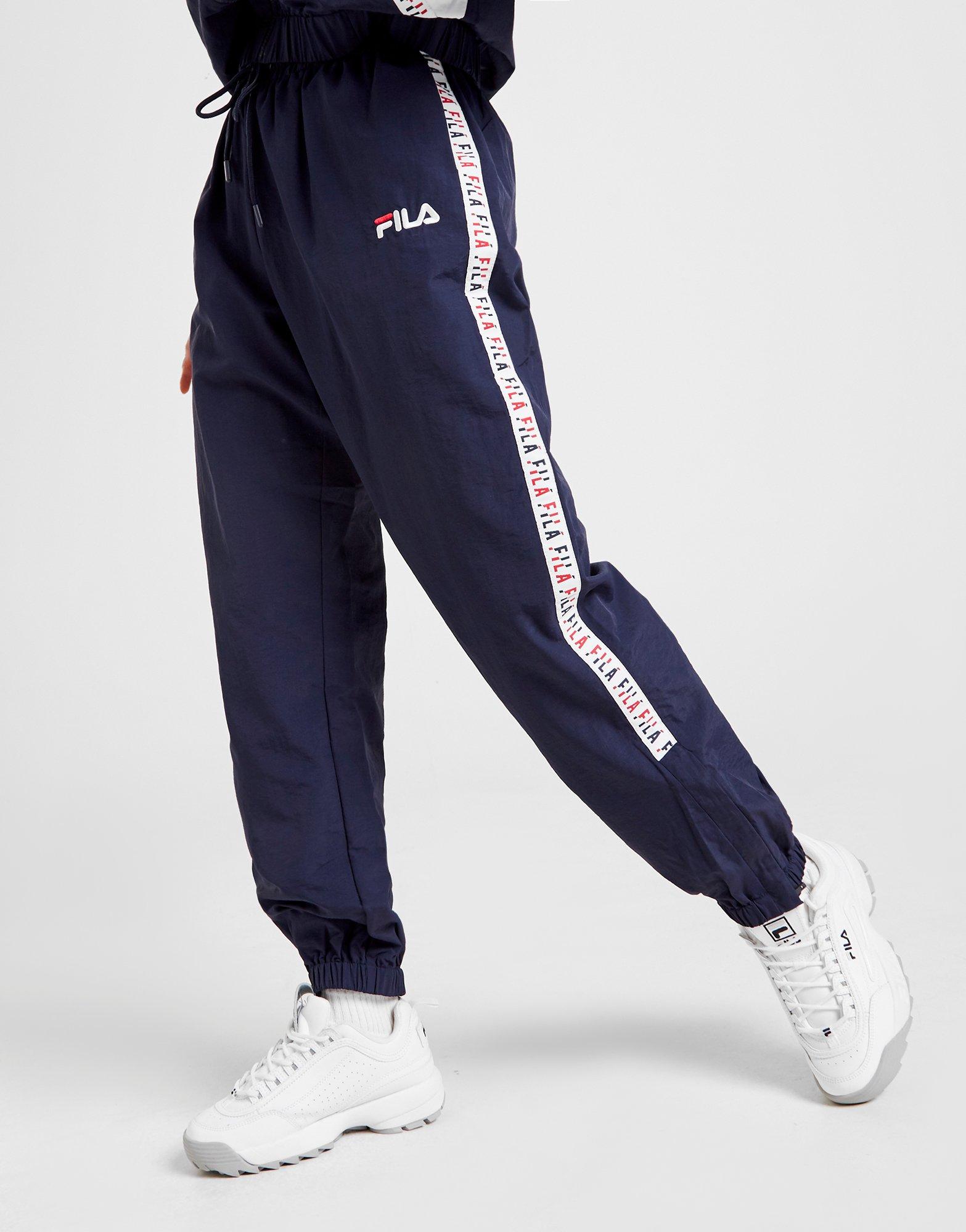 Fila Tape Colour Block Woven Track Pants - Navy - Womens from Jd