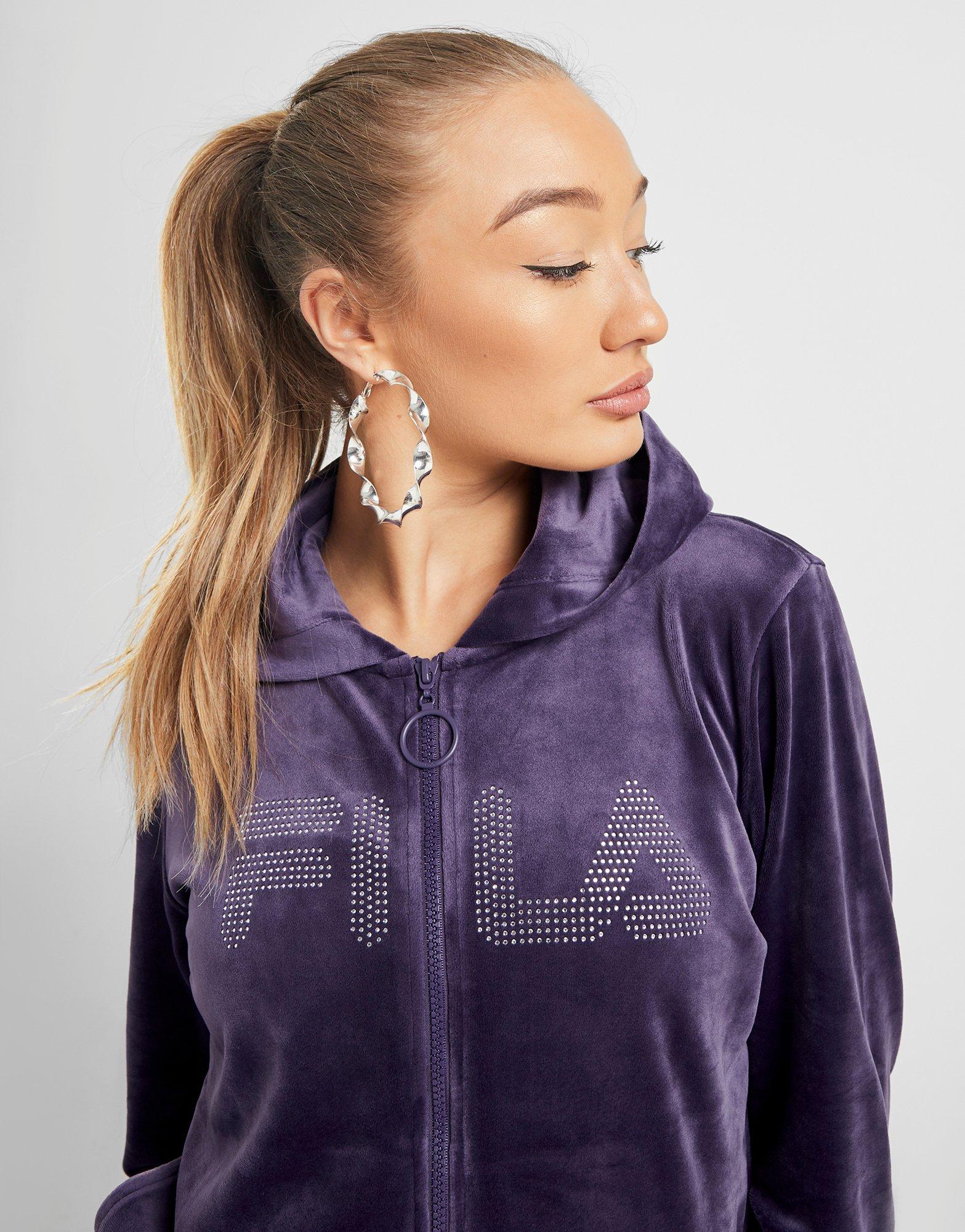 purple fila hoodie