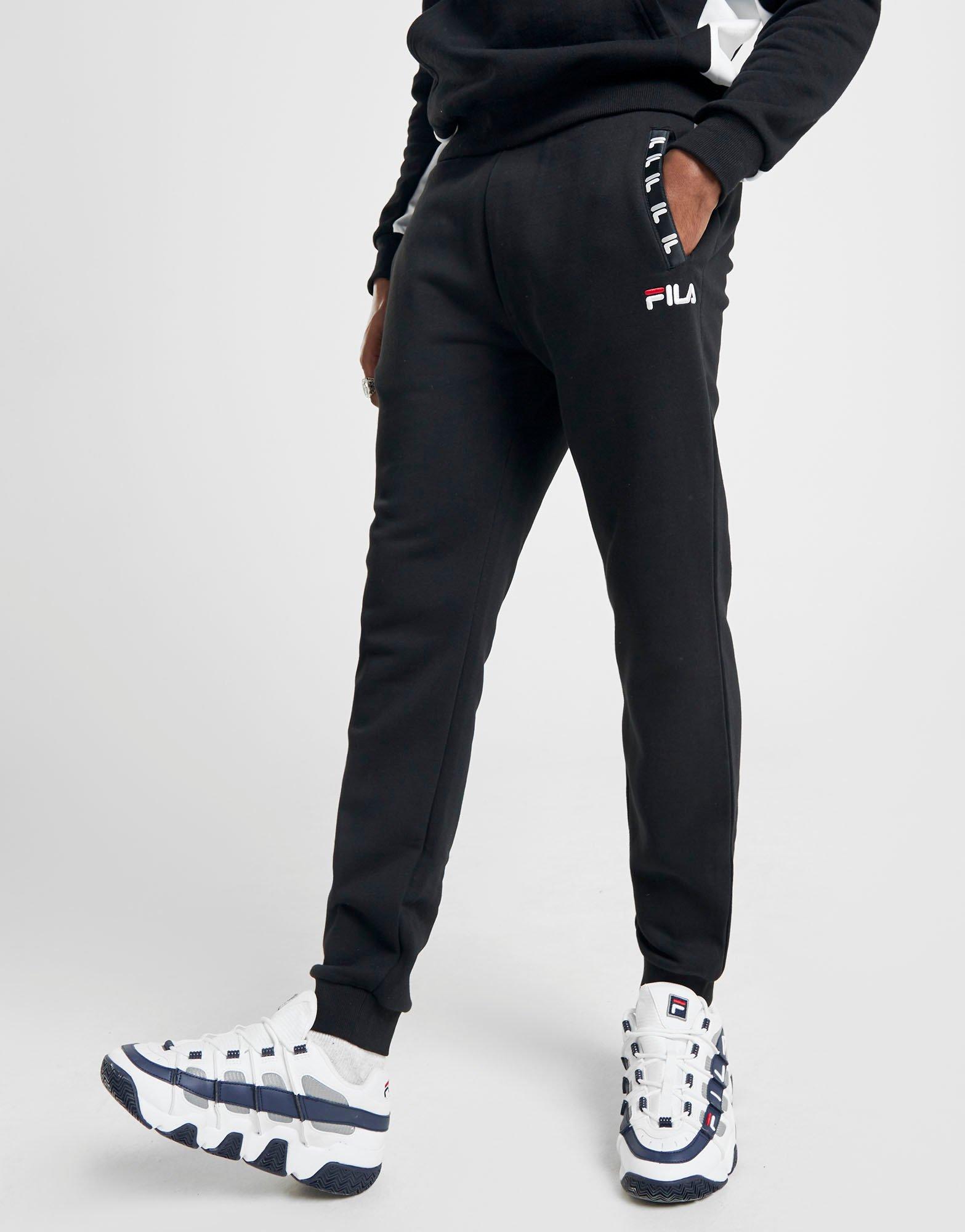 fila joggers black