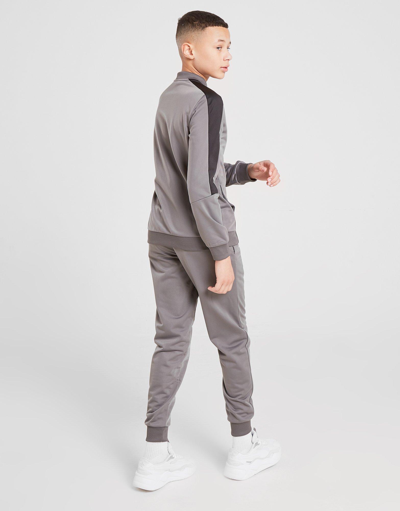 grey puma tracksuit junior