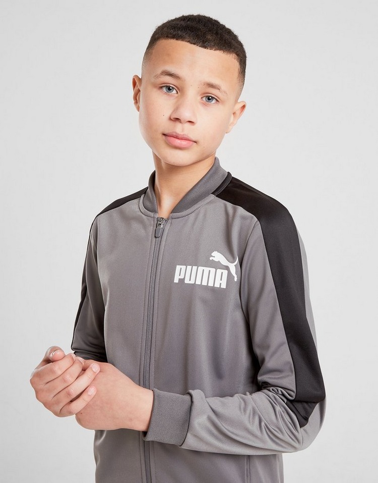 Grey PUMA Poly Tracksuit Junior JD Sports