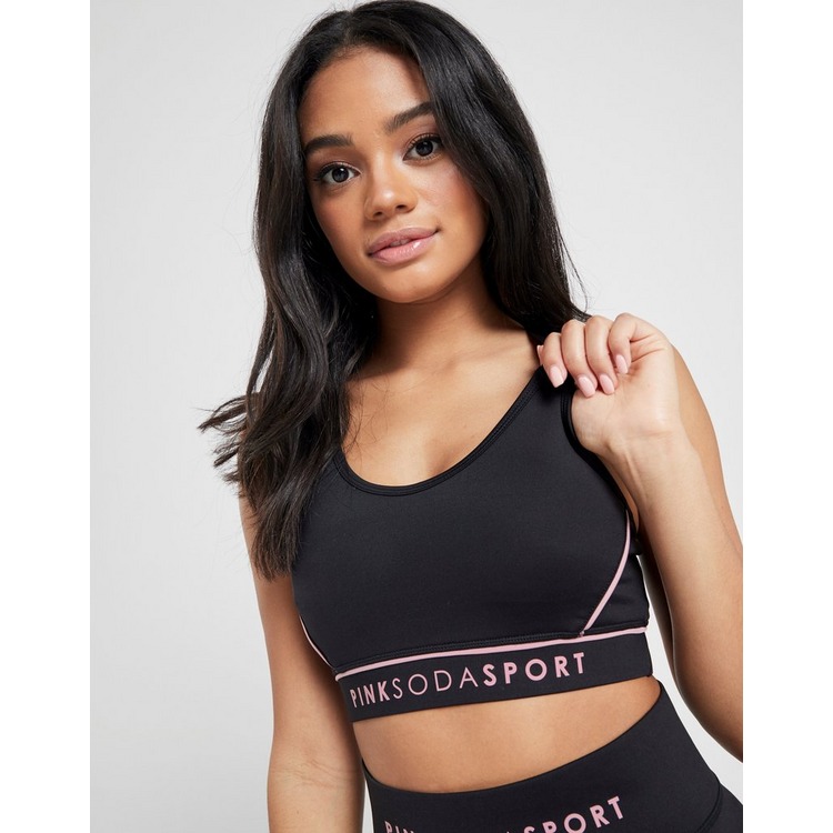 Pink Soda Sport Piped Sports Bra