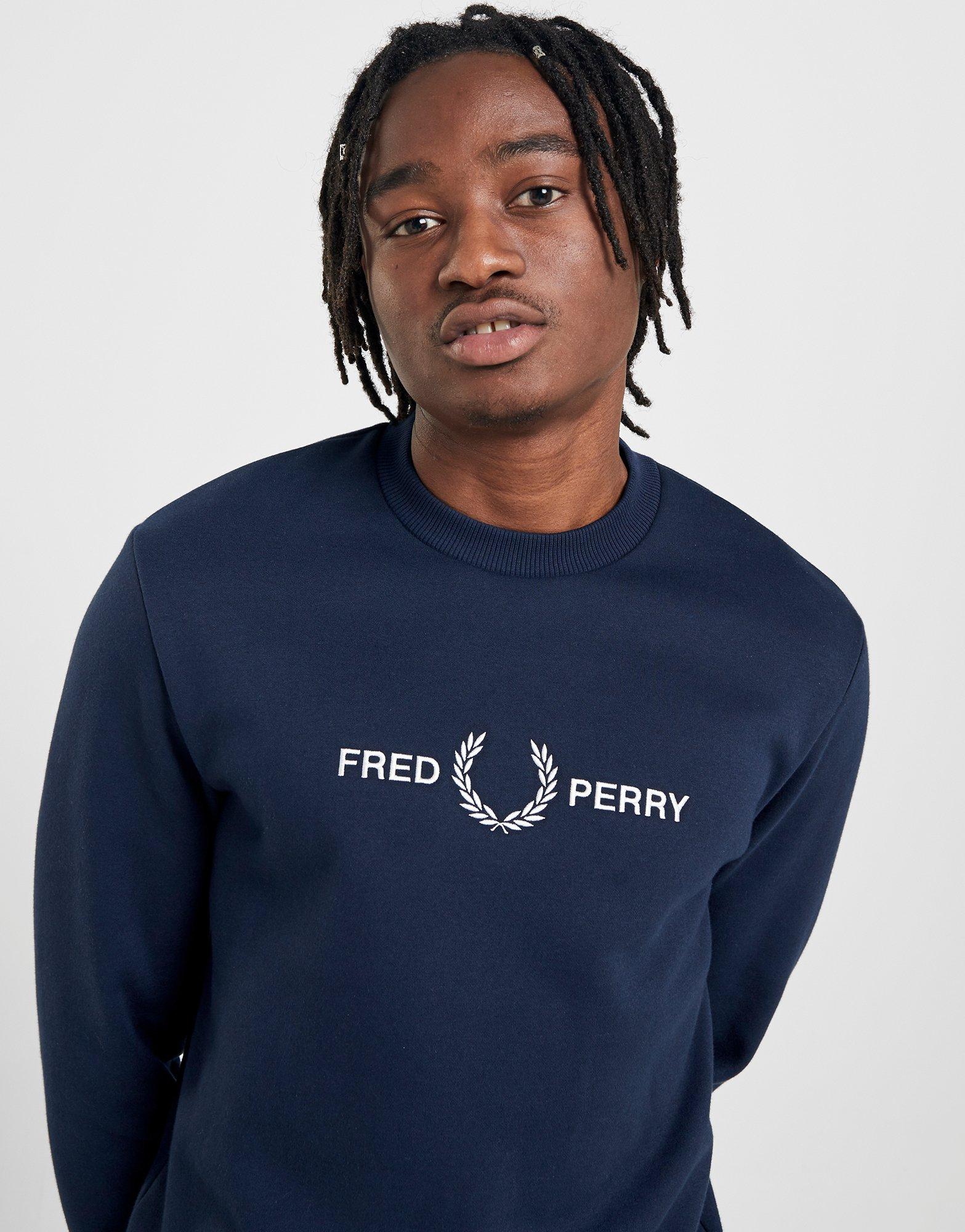 fred perry blue sweatshirt