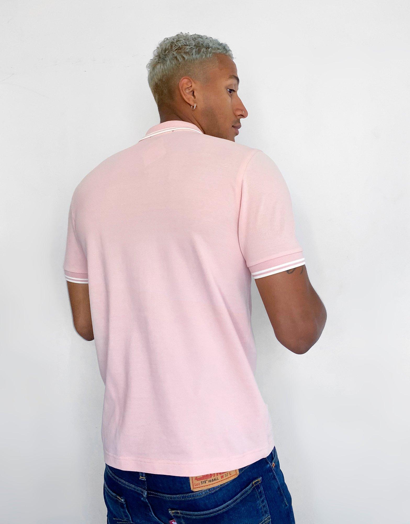 pink fred perry polo