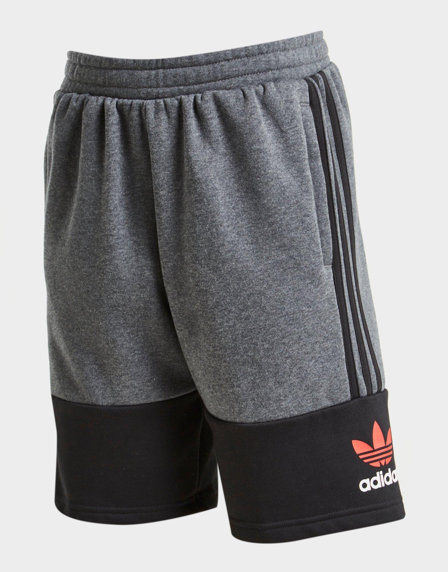 adidas grey fleece shorts