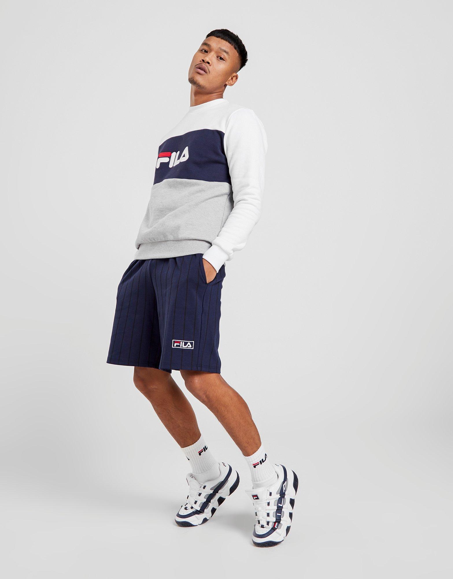 fila panel logo crew sweatshirt