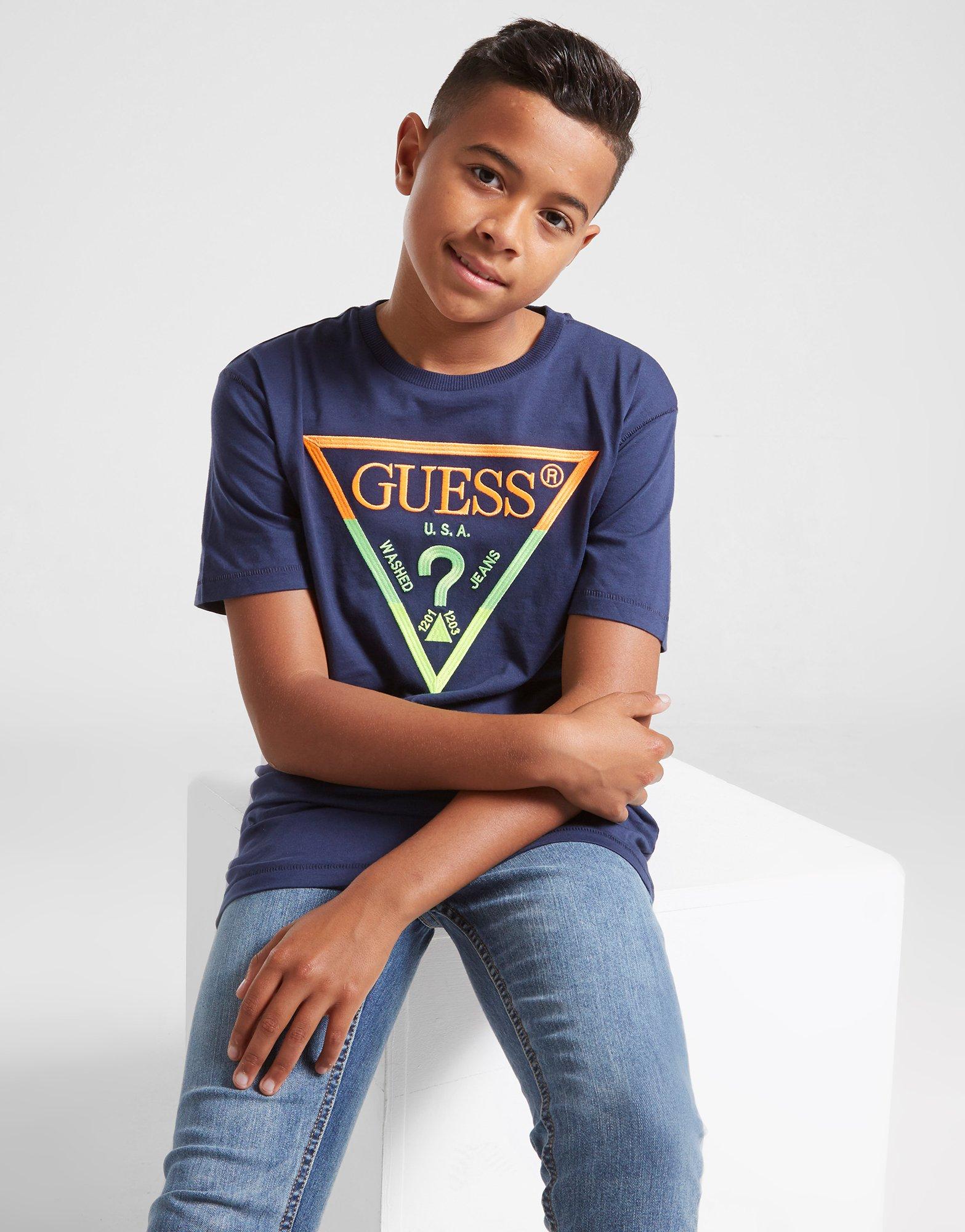 blue guess t shirt