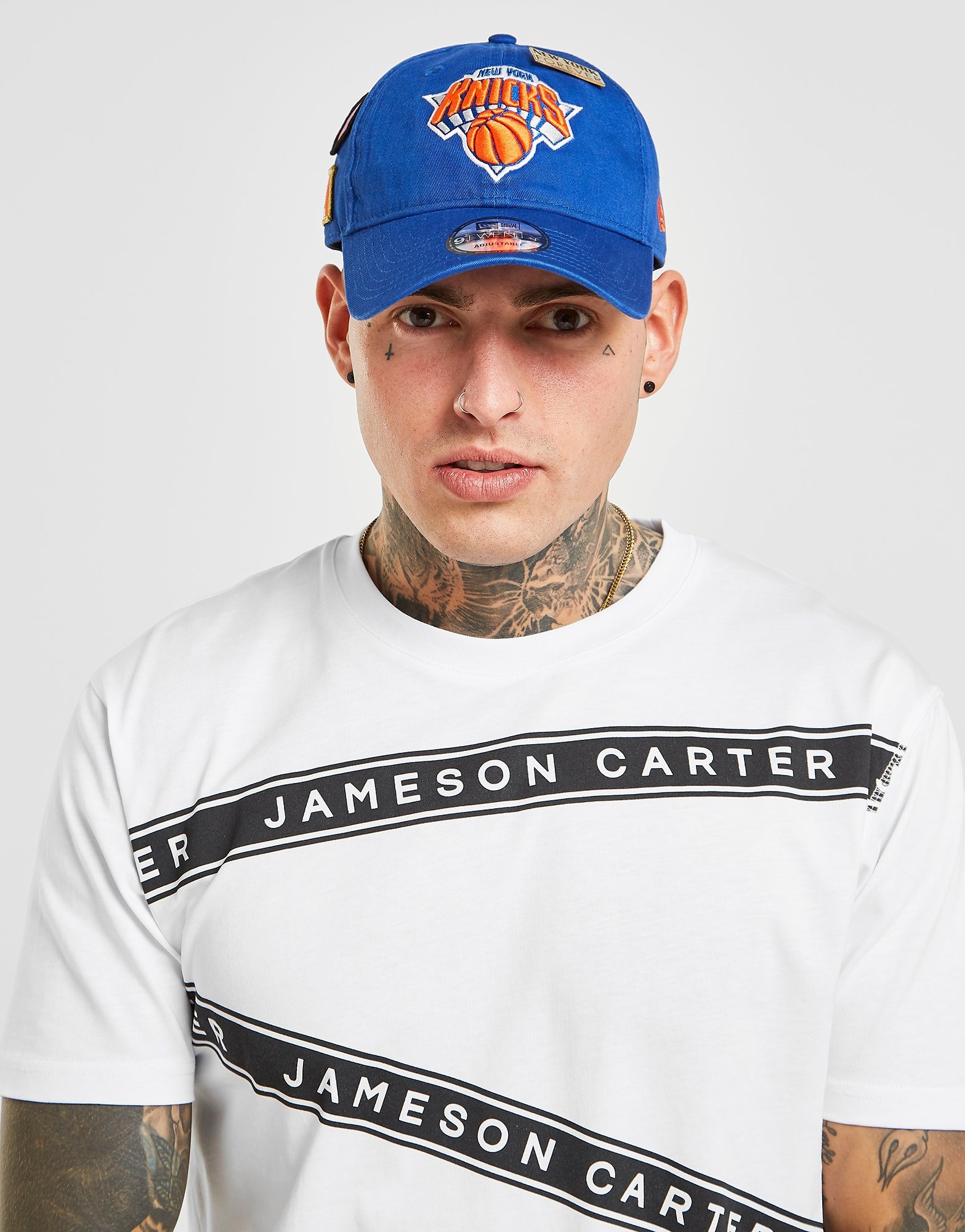 Buy Blue New Era NBA 9TWENTY New York Knicks Badge Cap JD Sports JD