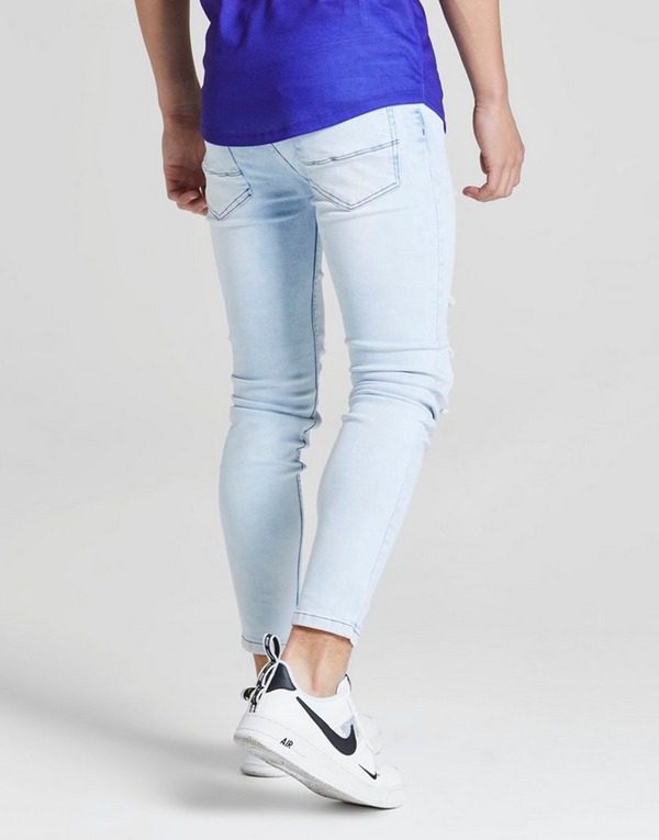 Buy Blue Illusive London Skinny Washed Ripped Jeans Junior Jd Sports