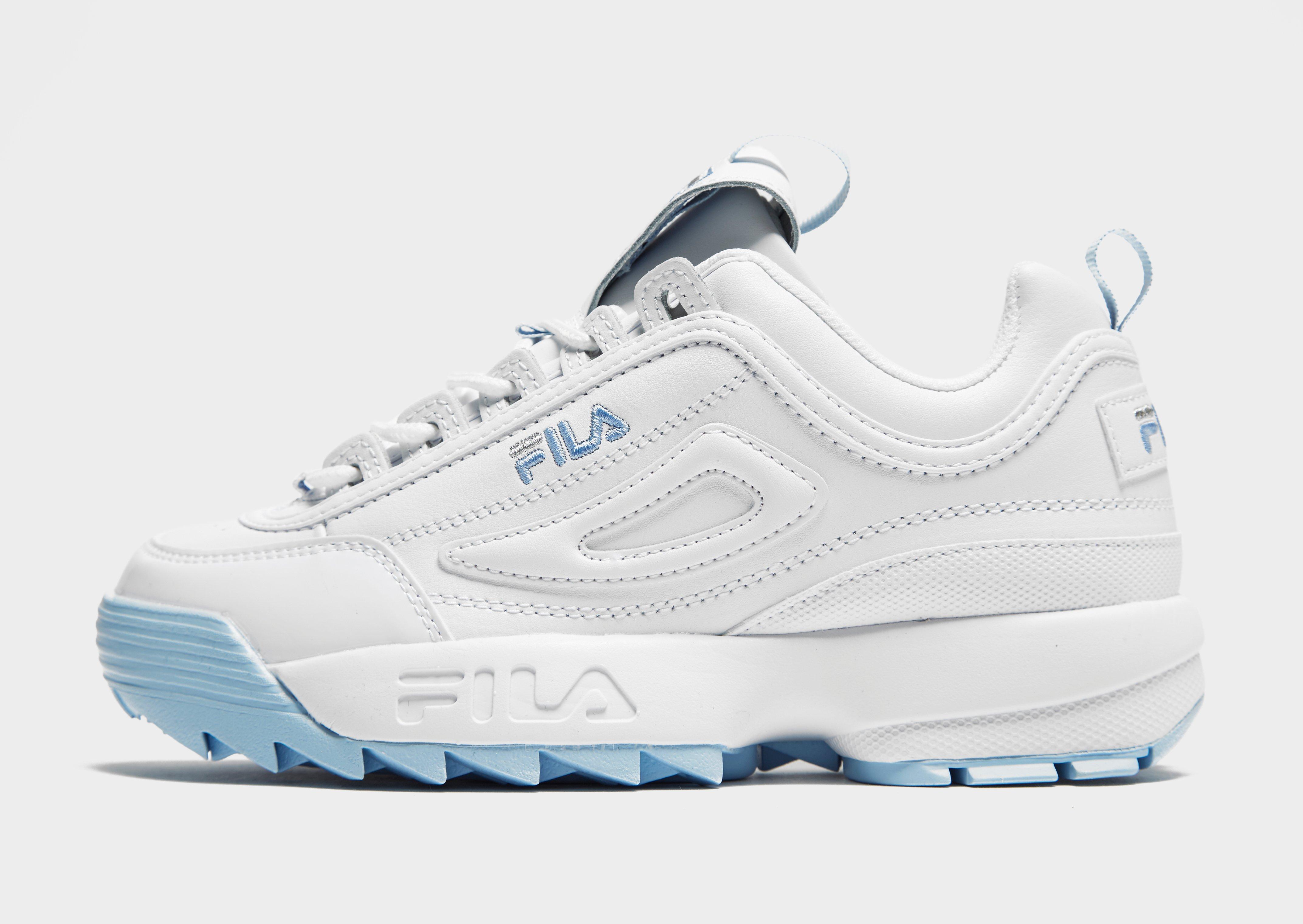 fila disruptor baby blue trainers