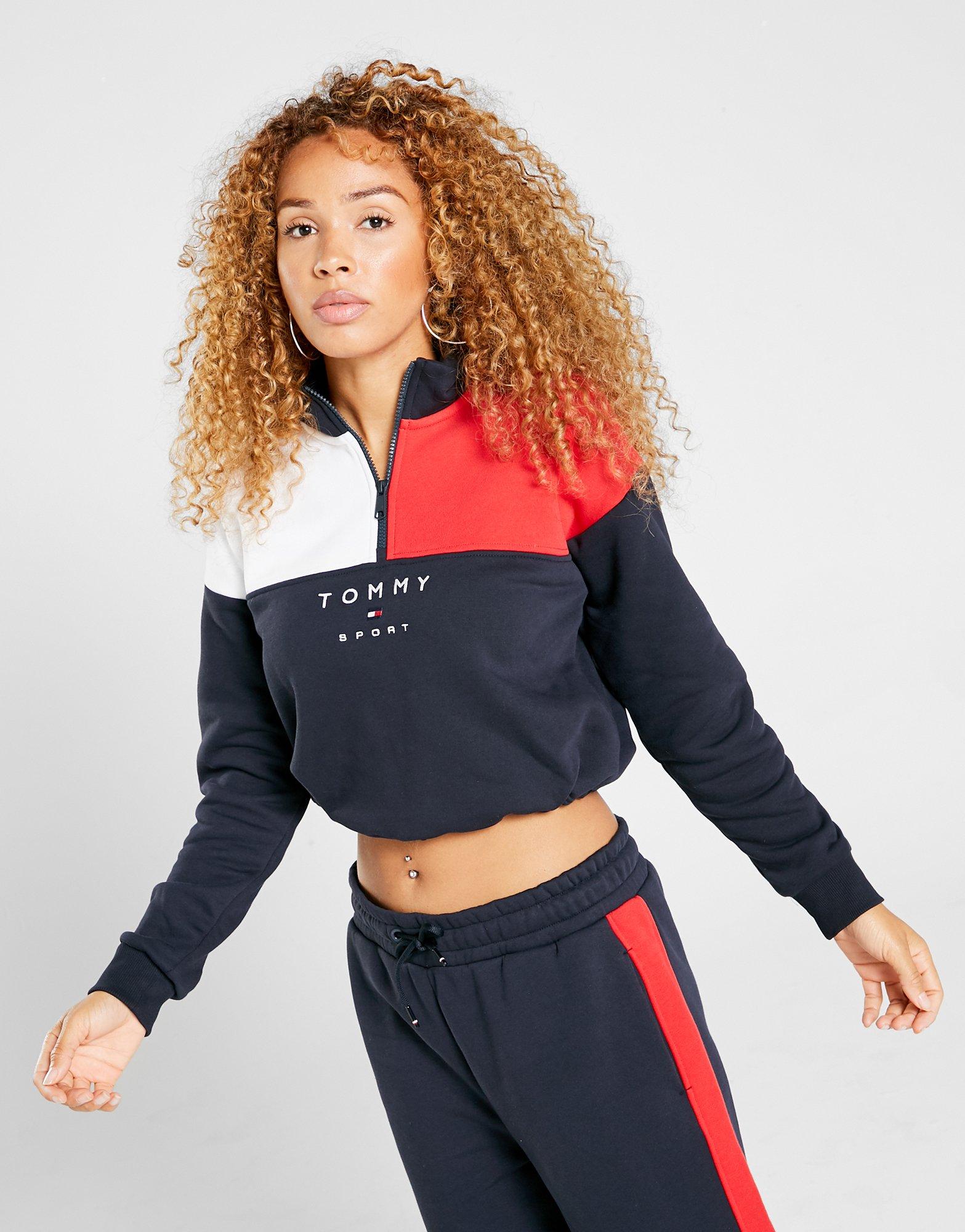 tommy hilfiger half zip jumper womens