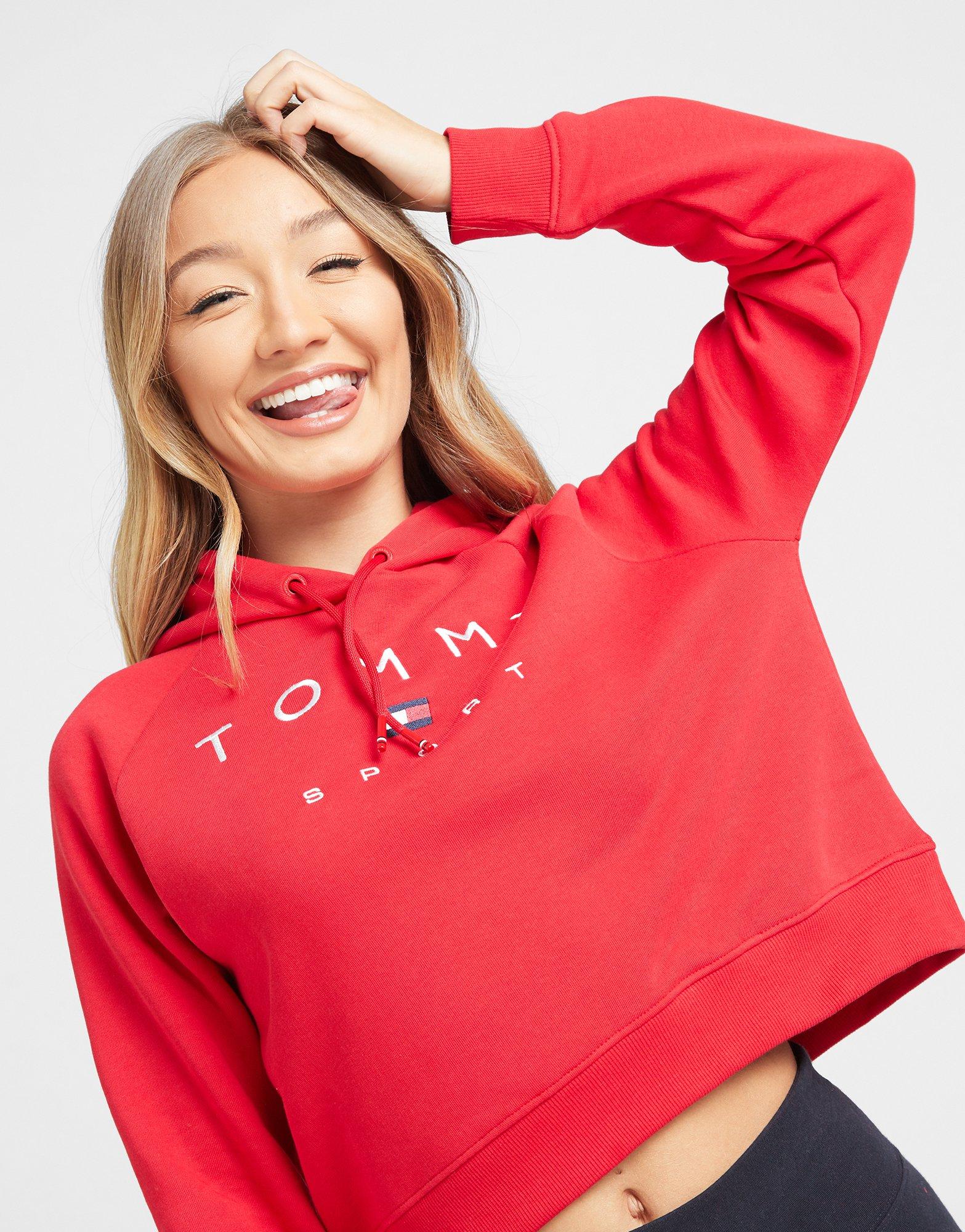 Umfang Kessel Balkon Tommy Hilfiger Cropped Hoodie Red Heftzwecke Groll Klasse