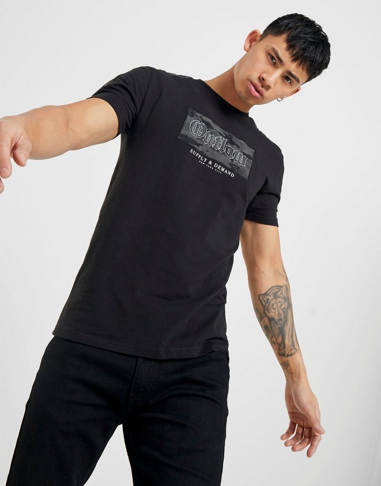 Buy Black Supply & Demand Twin Tone TShirt JD Sports JD Sports Ireland
