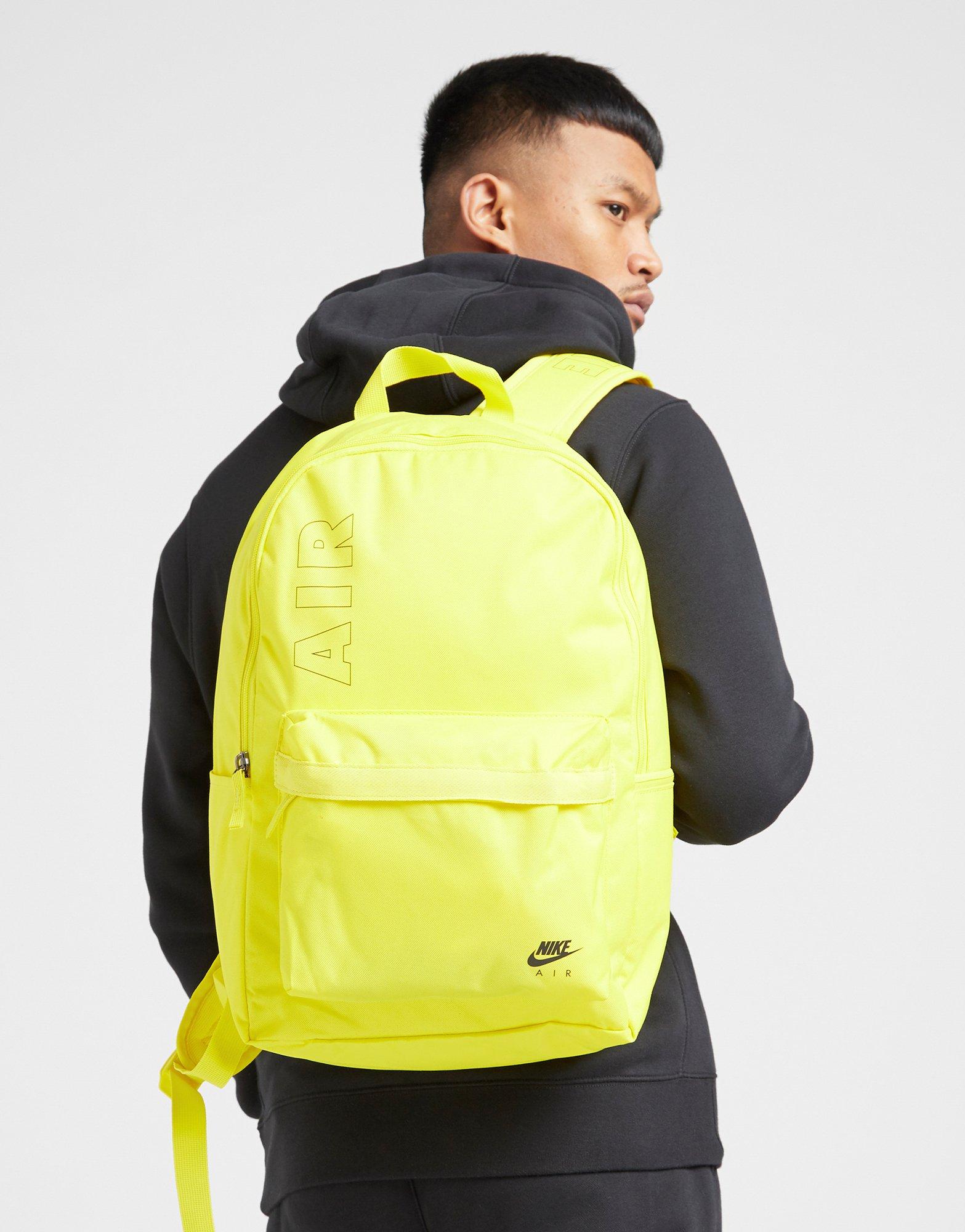 neon yellow nike backpack