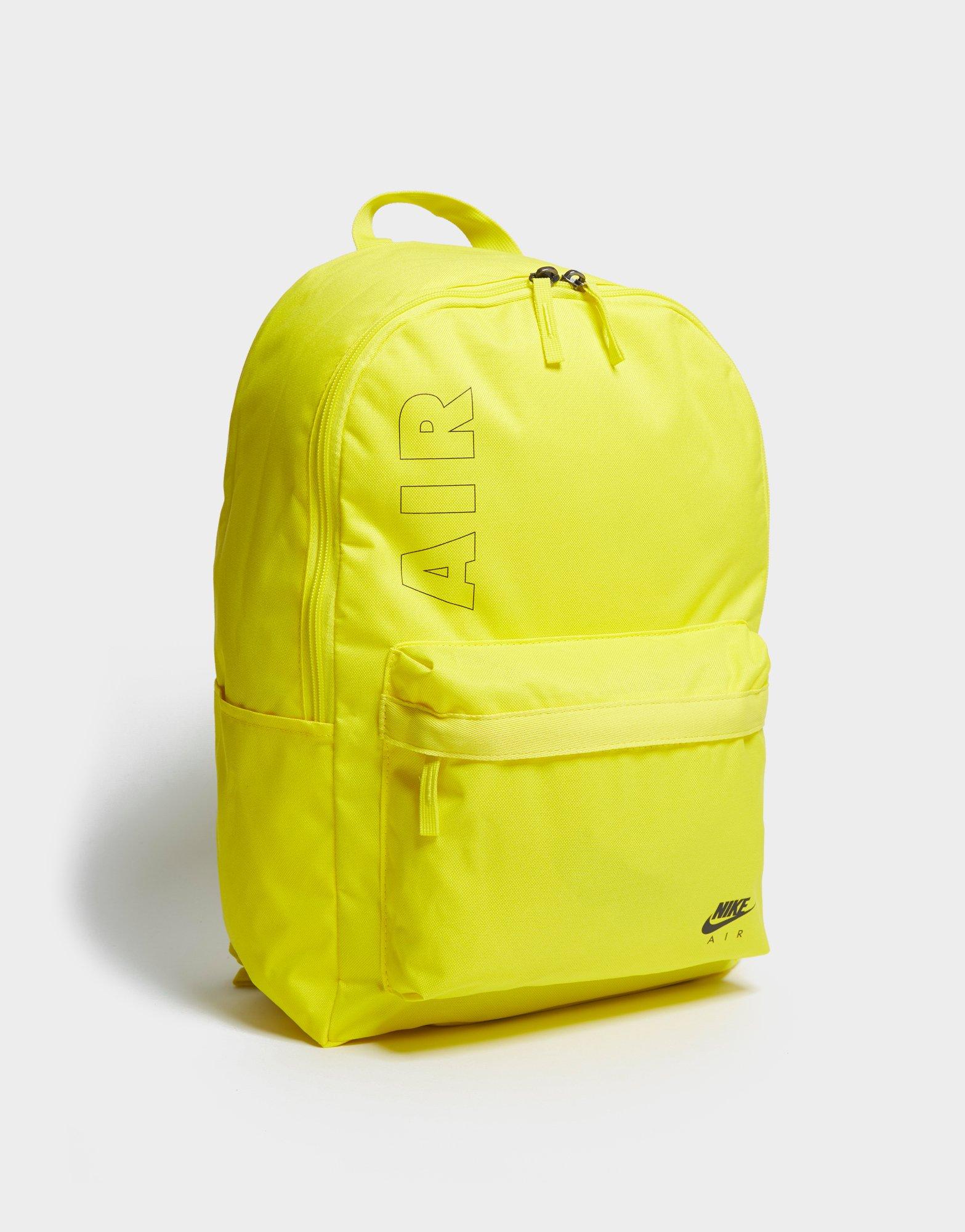 nike air backpack yellow