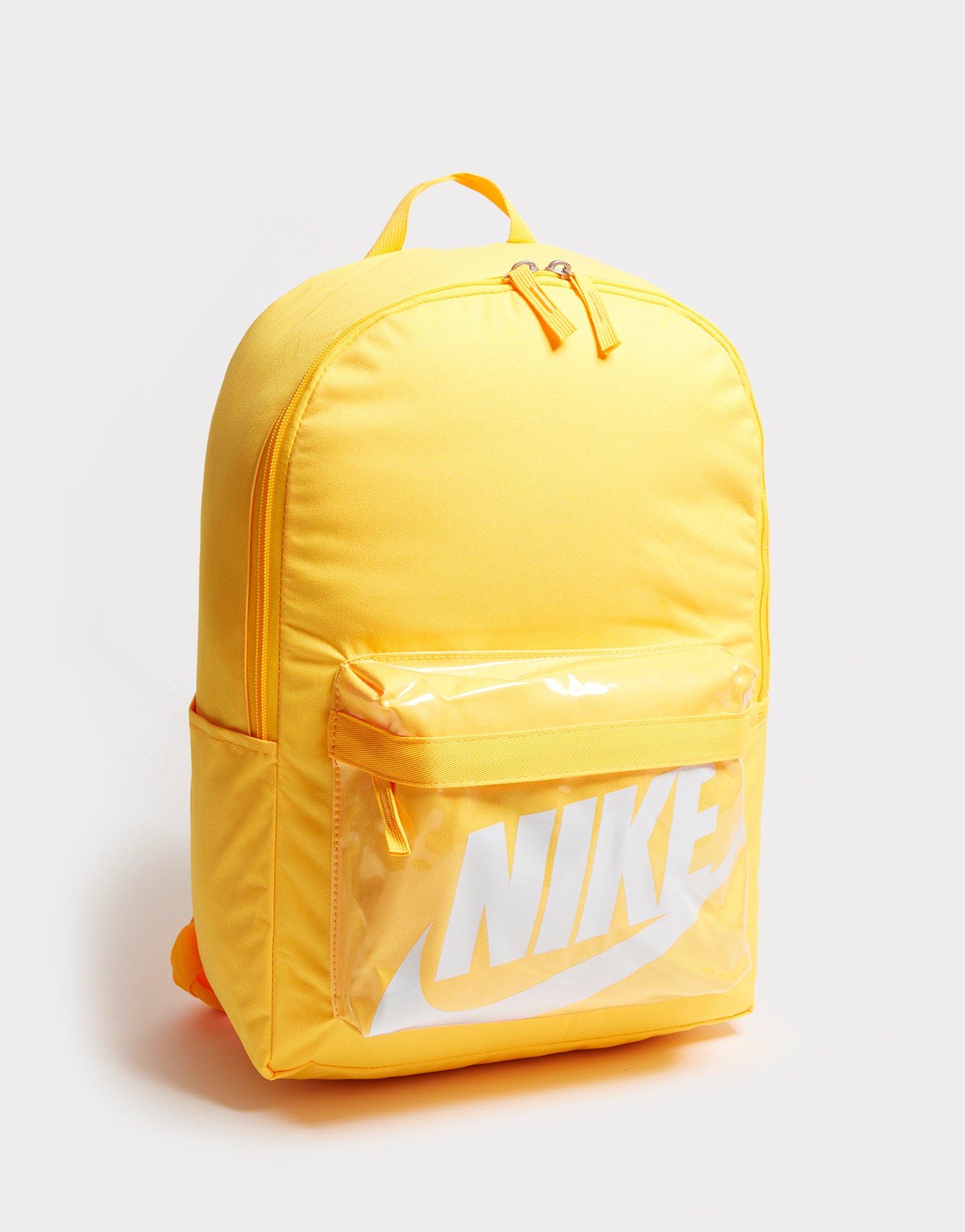 yellow nike backpack